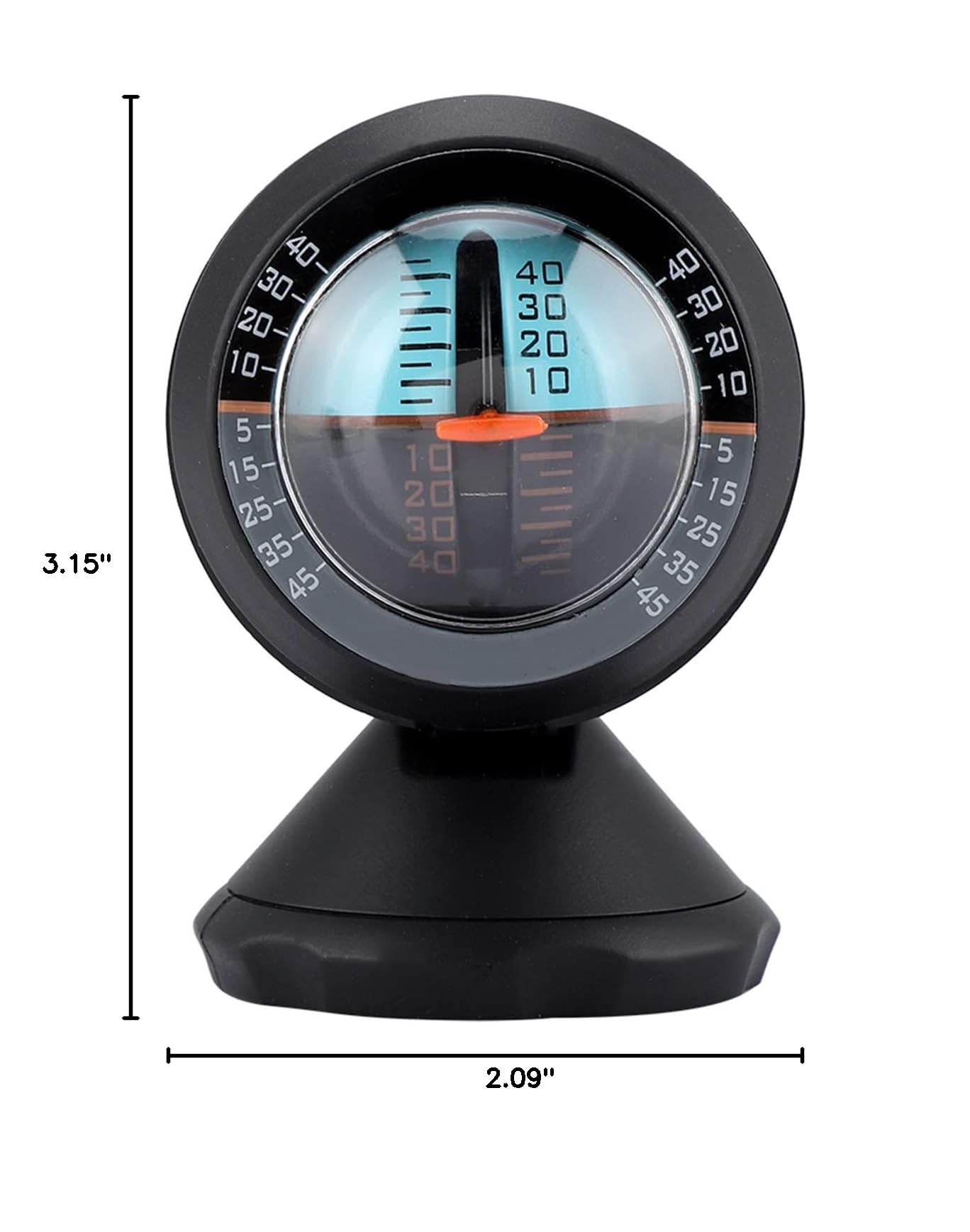 FIYO Digital Car Inclinometer & Tilt Gauge with Compass - Dashboard Mounted Level Indicator for Off-Road Vehicles, SUVs, Trucks - Essential Road Safety Instrument for Adventure & Daily Driving