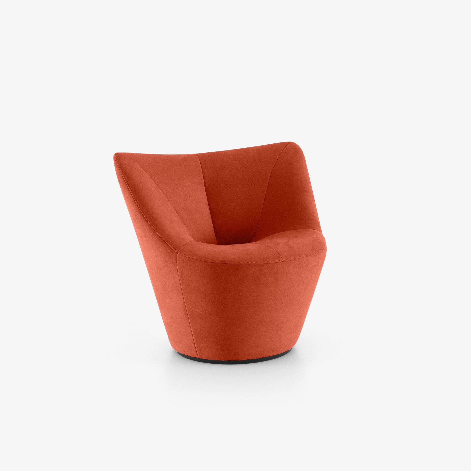 Anda Low Back Armchair - Modern Accent Chair for Living Room, Bedroom, or Office - Comfortable Upholstered Lounge Chair with Wooden Legs