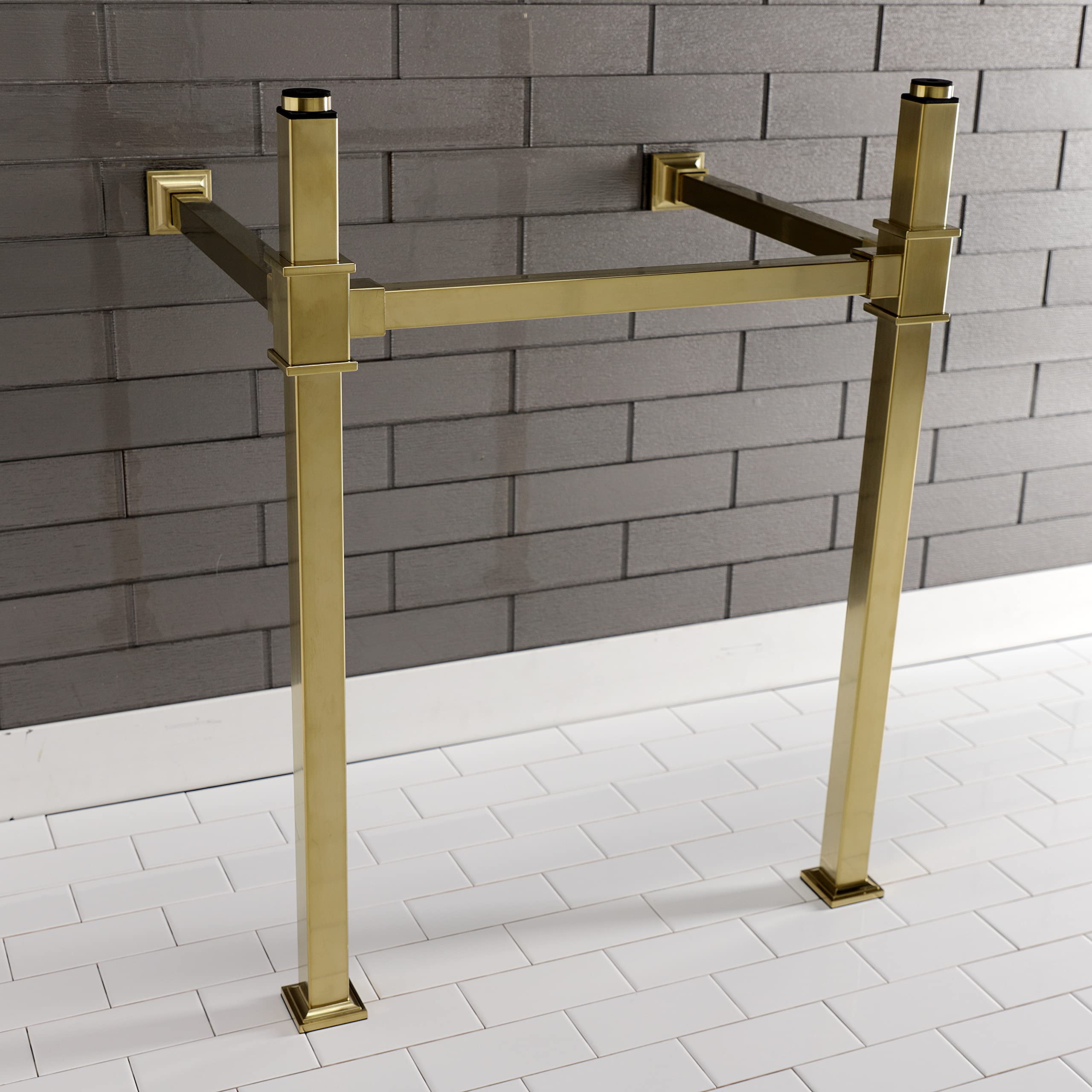 Kingston Brass VPB3322SQ7 Monarch Console Sink Legs - Brushed Brass Finish for Bathroom Vanity & Farmhouse Decor