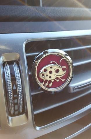 Celtic Weave 30mm Car Aromatherapy Essential Oil Diffuser - Stainless Steel Vent Clip Air Freshener with 7 Pads & 1 Free Oil | Perfect for Cars, Offices & Home Use