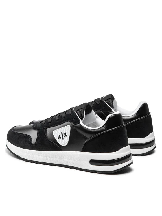 Armani Exchange Black Sneakers for Men | Stylish & Comfortable Casual Shoes | Perfect for Walking, Running & Everyday Wear