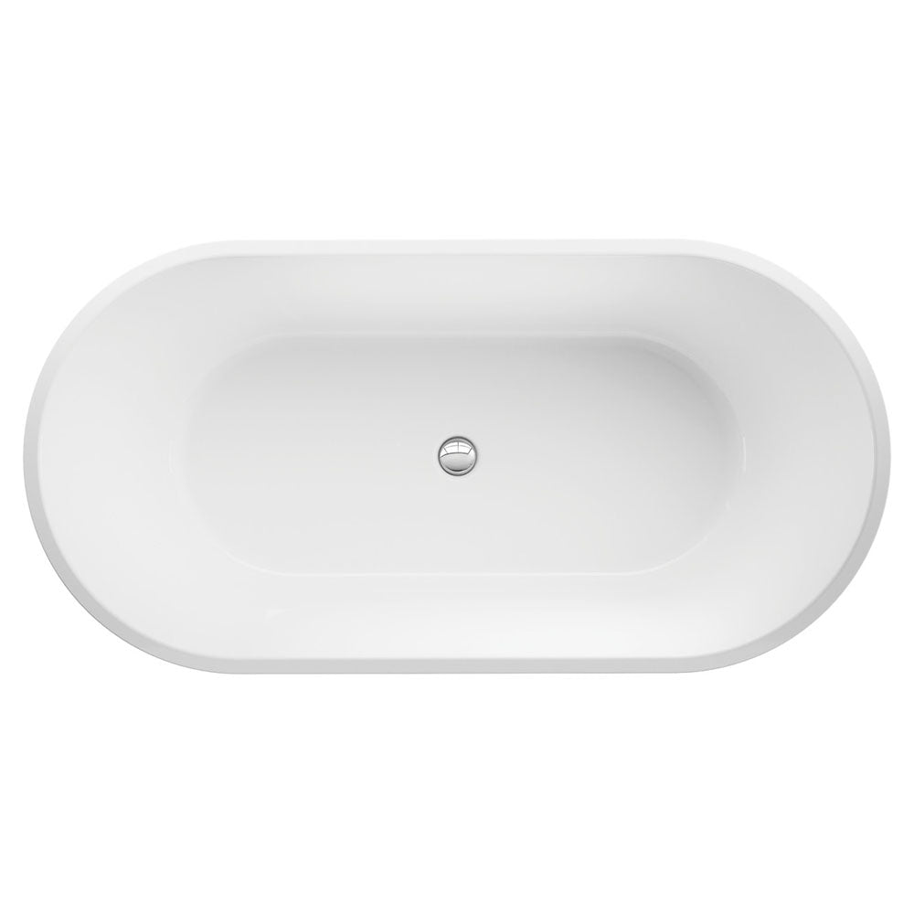 Fienza FR71 1500mm Freestanding Acrylic Bathtub - Gloss White | Modern Soaking Tub for Luxury Bathrooms & Spa Retreats