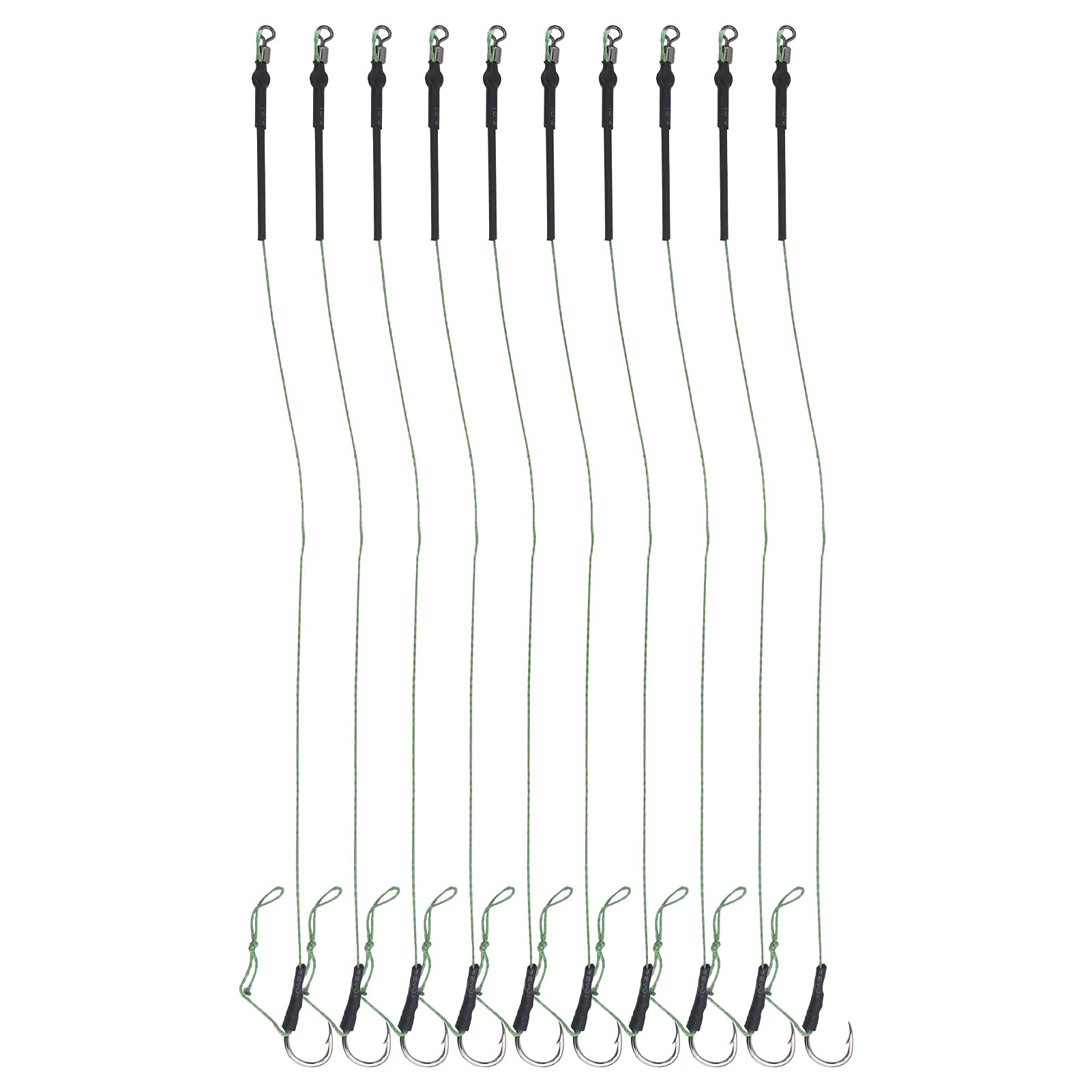 5-Piece Fishing Hair Rigs Set - Ultra Sharp Wire Hooks for Float Fishing | Perfect for Bass, Carp & Freshwater Fishing | Outdoor, Camping & Sport Fishing Gear