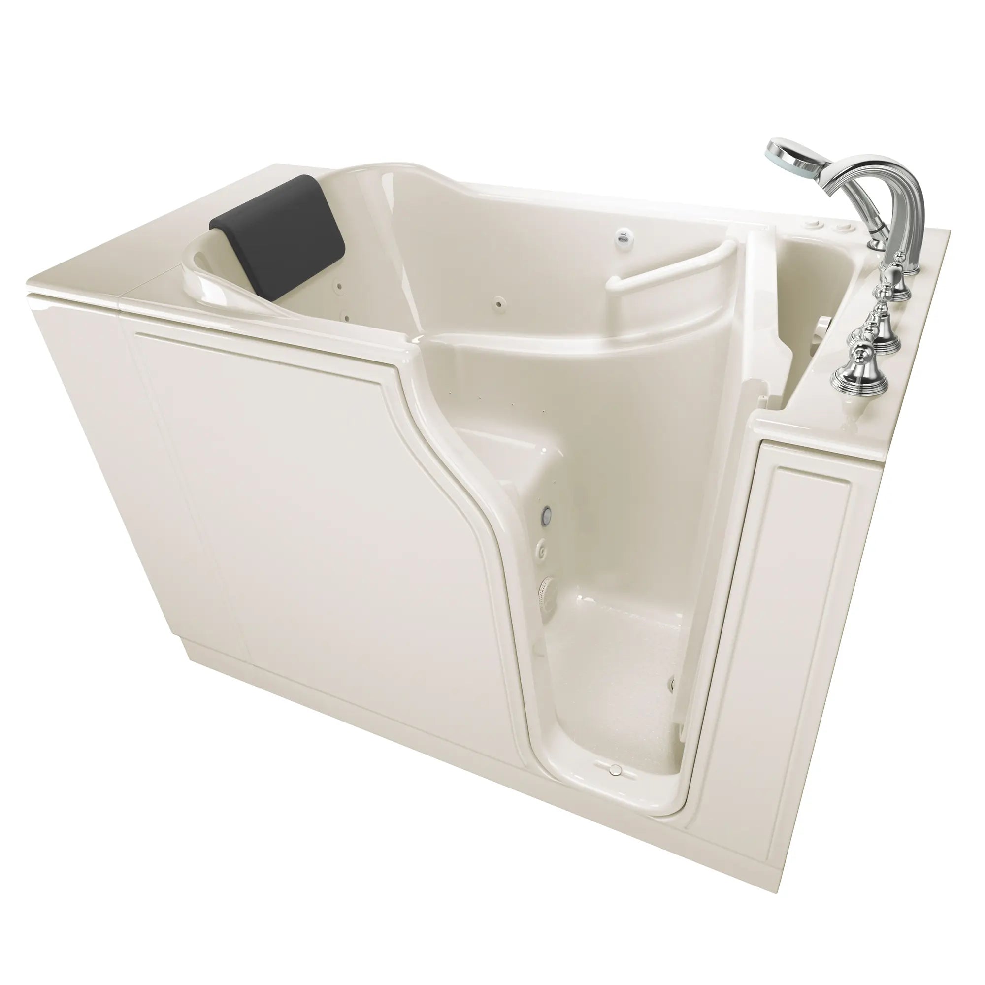 Premium 30 x 52 Inch Walk-in Bathtub with Air Spa & Whirlpool System - Right Hand Drain & Faucet - Gelcoat Finish for Ultimate Relaxation - Ideal for Elderly & Mobility Needs
