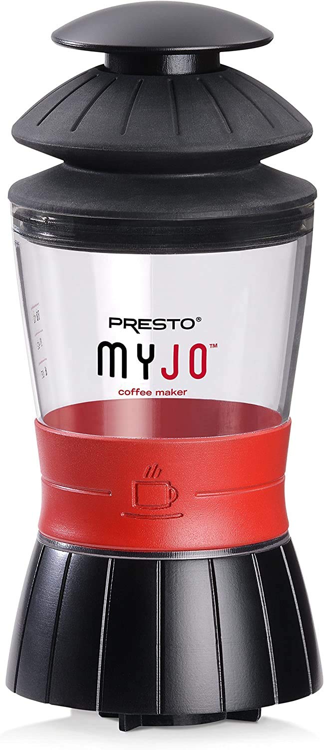 Presto 02835 MyJo Single Cup Coffee Maker - Black (Pack of 4) | Fast Brewing for Home, Office & Travel | Perfect for Coffee Lovers & Small Spaces