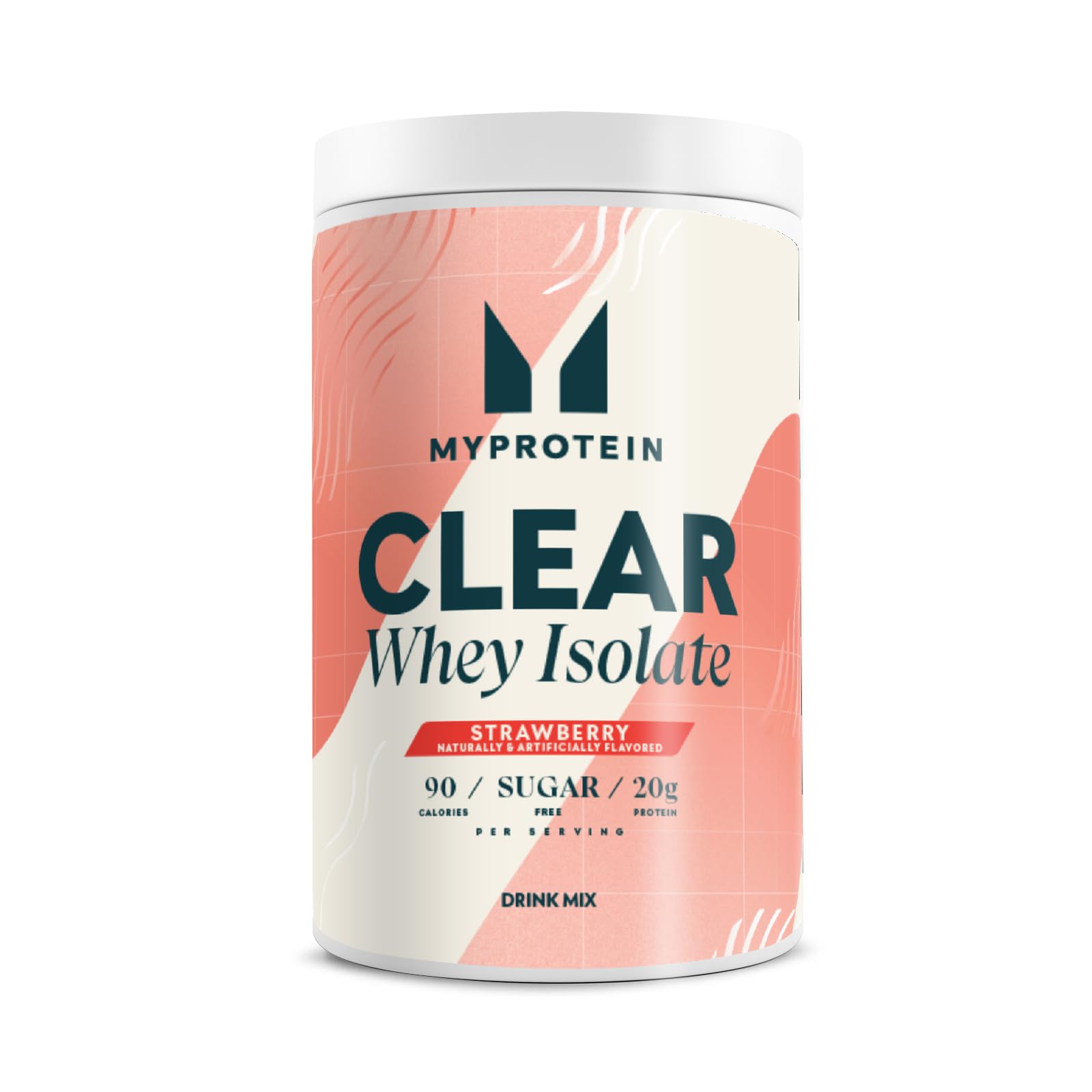 Myprotein Clear Whey Isolate Protein Powder - 1.1 Lb (20 Servings) Strawberry Flavor, 20g Protein per Serving, Naturally Flavored, Low Sugar, Post-Workout Recovery Drink Mix for Gym, Fitness & Weight Loss