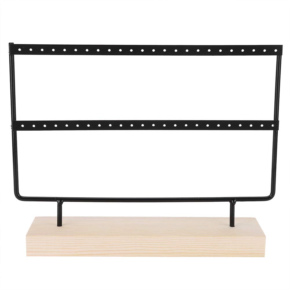 46-Hole Jewelry Display Stand - Easy to Assemble & Dismantle, Eco-Friendly Jewelry Organizer for Retail Stores & Boutiques (Black) | Perfect for Necklace, Bracelet & Earring Storage & Showcase