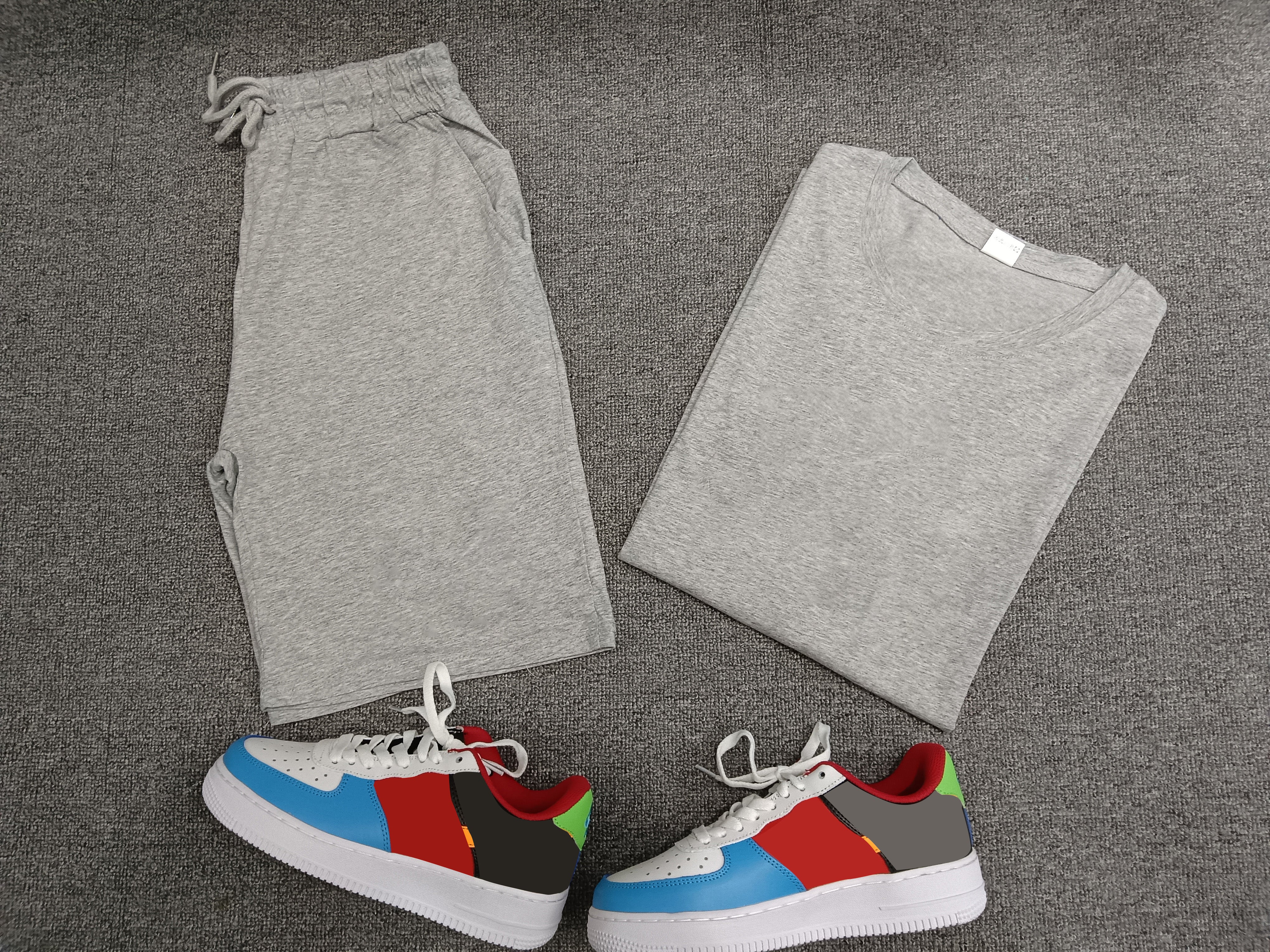 Men's Casual Short Sleeve T-Shirt & Athletic Shorts Set - Comfortable Summer Outfit for Gym, Running, Beach & Lounge Wear