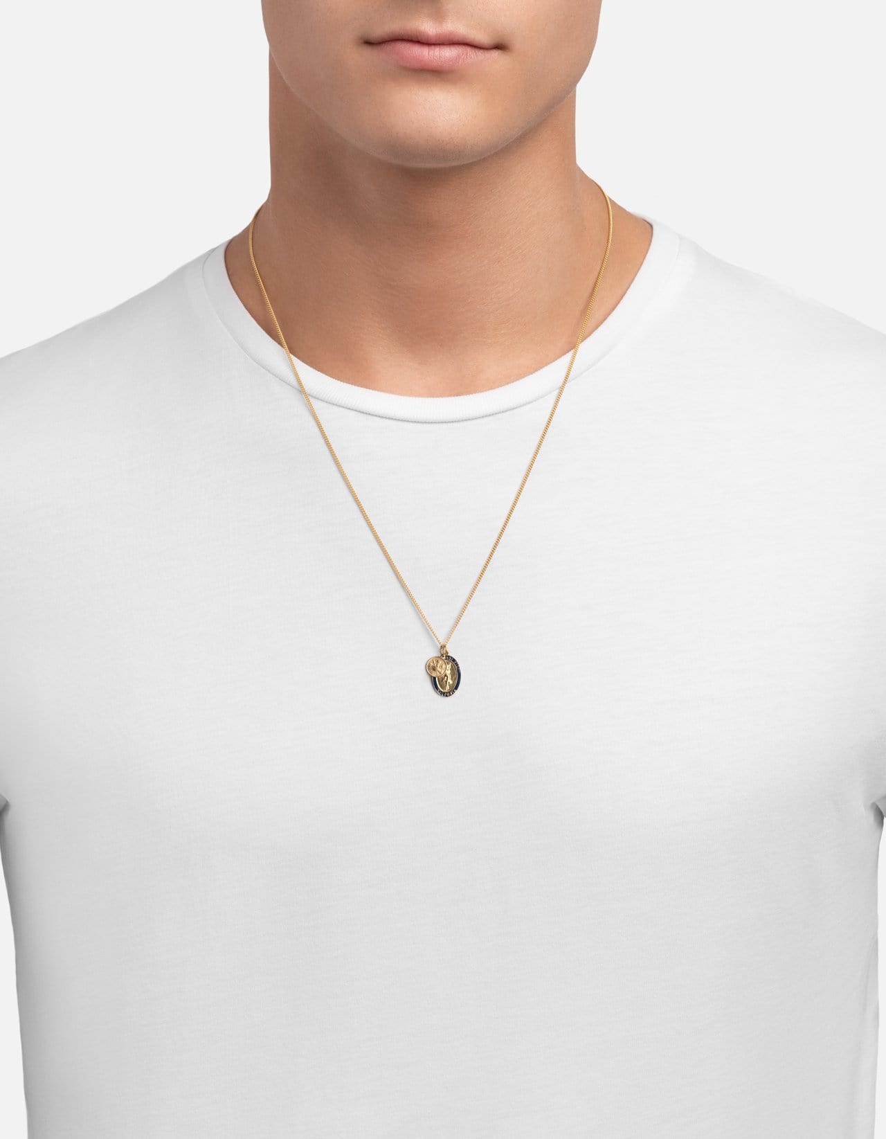 Victoria Gold Vermeil Necklace with Navy Accent - Elegant Jewelry for Women, Perfect for Parties, Weddings & Everyday Wear