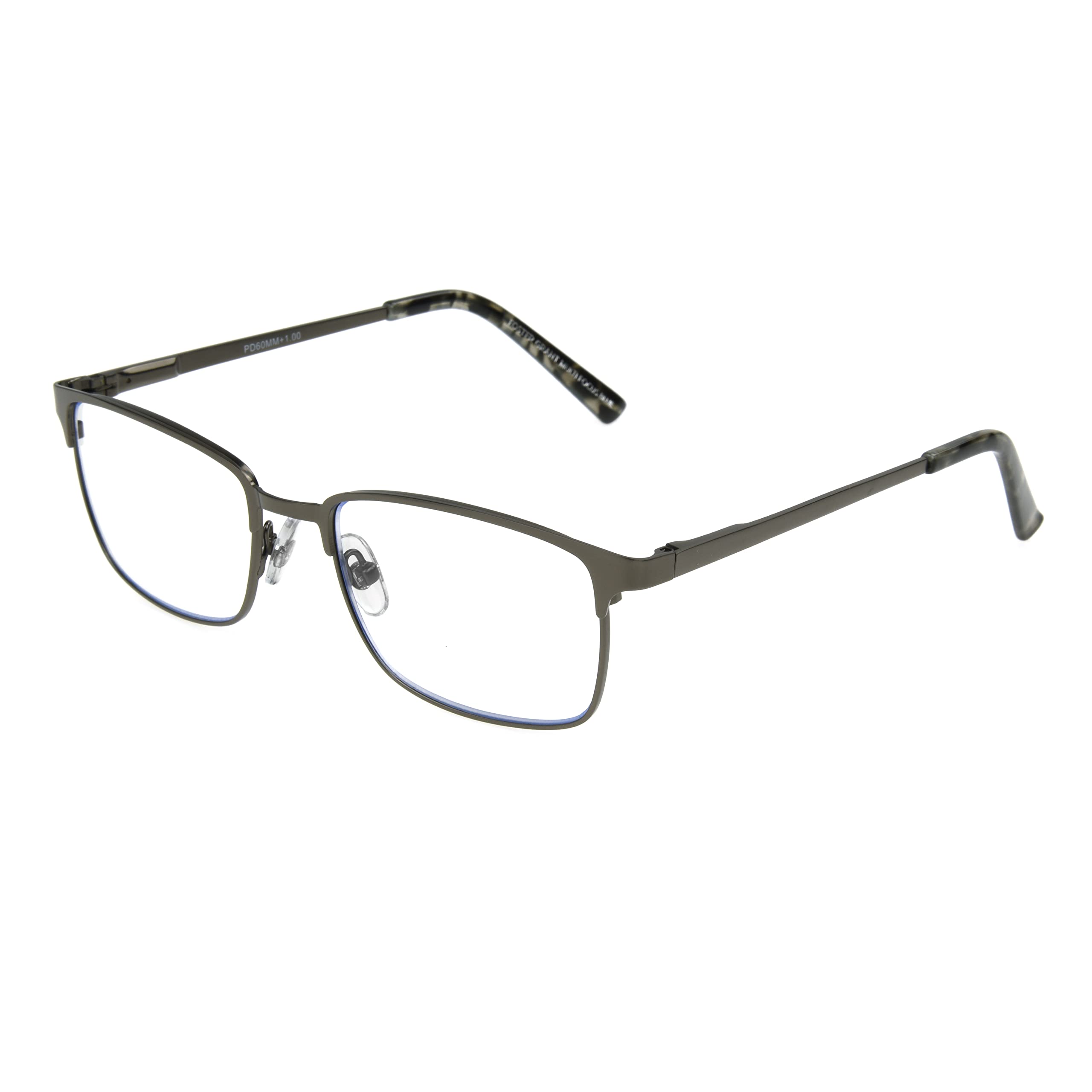 Foster Grant Braydon Blue Light Blocking Reading Glasses for Men & Women - Rectangular Frame Computer Glasses for Screen Time & Digital Eye Strain Relief - Perfect for Office, Gaming & Reading E-Books