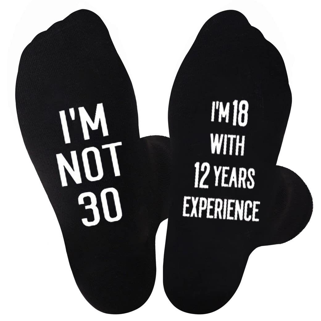 Funny Letter Print Cotton Crew Socks for Men & Women | Novelty Unisex Socks | Birthday Gift Idea | Perfect for Parties, Gifts & Casual Wear