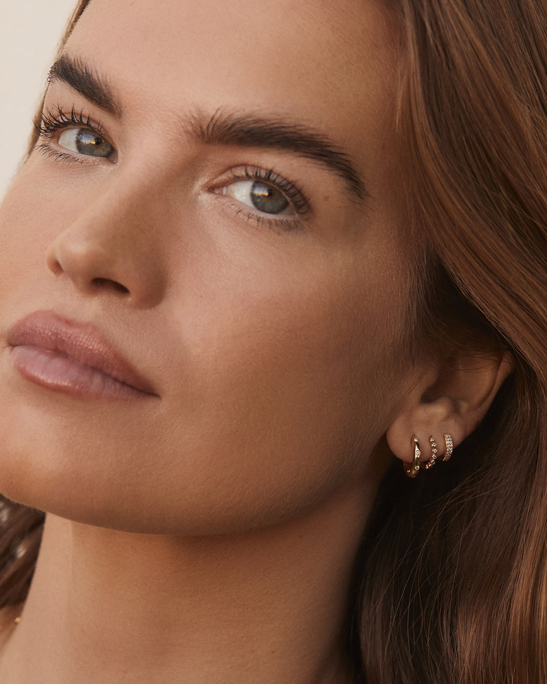 Diamond Double Down Huggies Earrings - Elegant Gold Plated Hoop Earrings for Women, Perfect for Parties, Weddings & Daily Wear