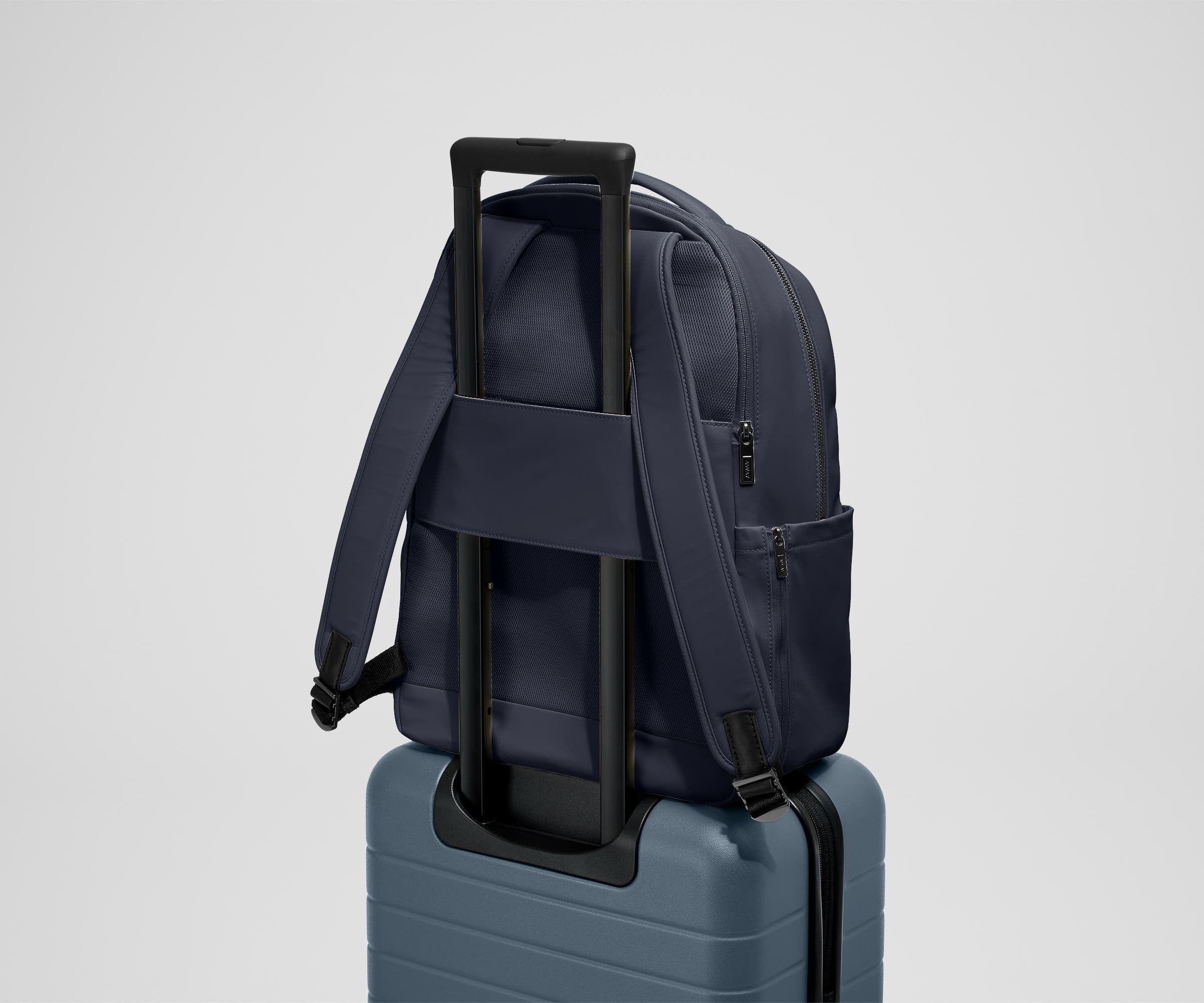 Premium Navy Blue Commuter Backpack for Men & Women - Waterproof Laptop Bag with USB Charging Port - Perfect for Work, Travel & Daily Use