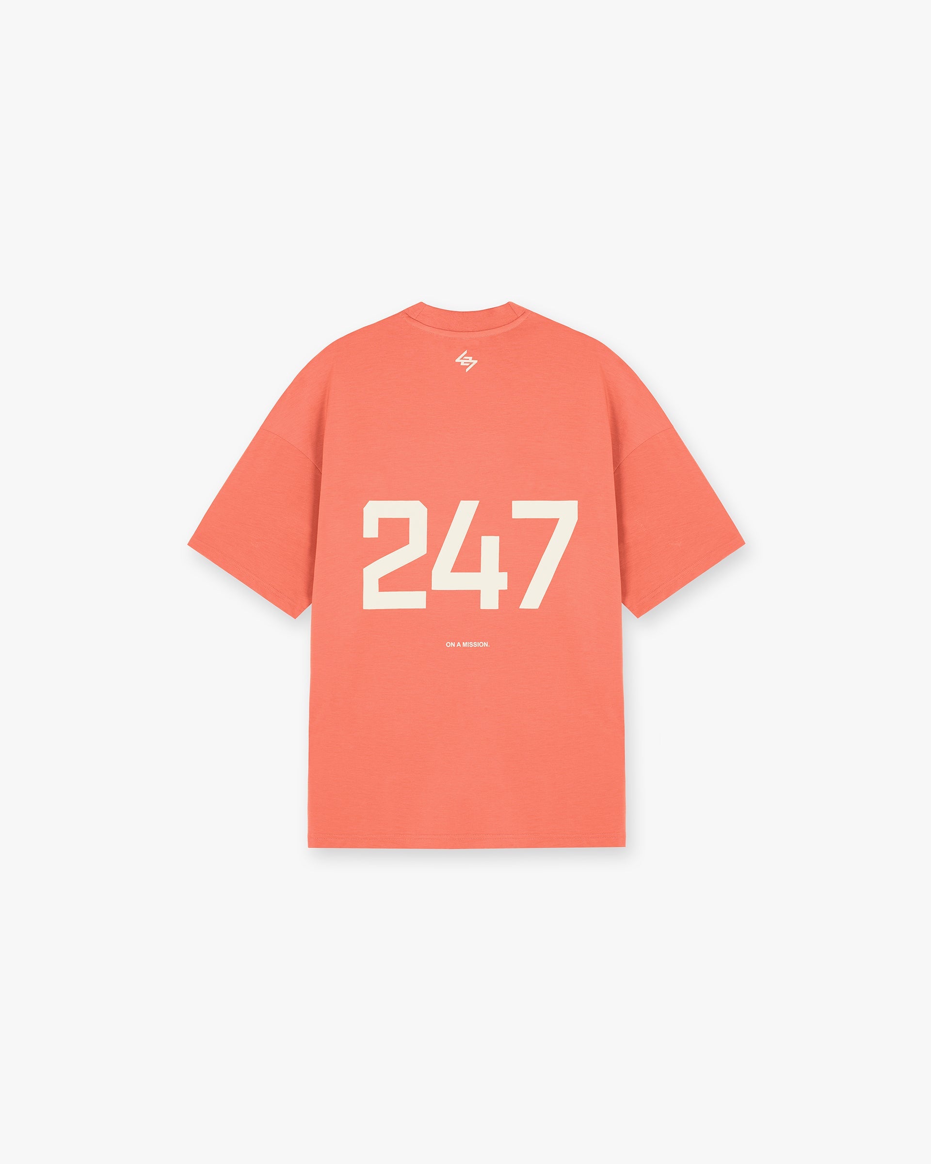 247 Oversized T-Shirt for Women - Soft Coral Cotton Tee | Comfortable Loose Fit Casual Shirt for Everyday Wear, Lounge & Street Style