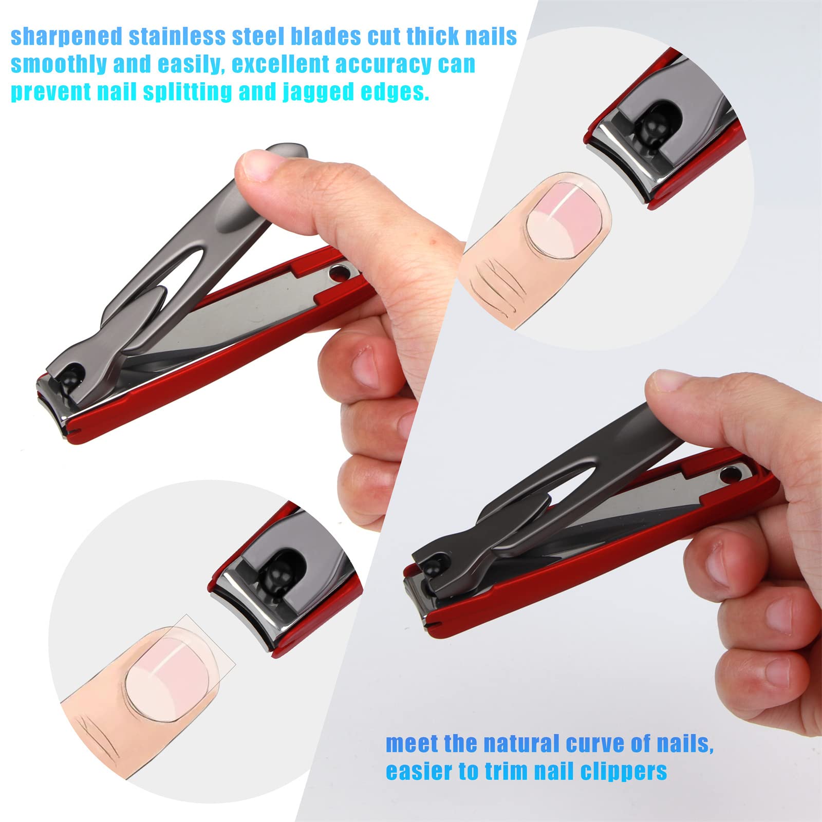 Professional Toenail Clippers for Thick & Ingrown Nails - Heavy Duty Nail Clippers for Seniors, Men & Women - Podiatrist Recommended Nail Cutter for Thick Toenails & Fingernails - Perfect for Home Pedicure & Foot Care