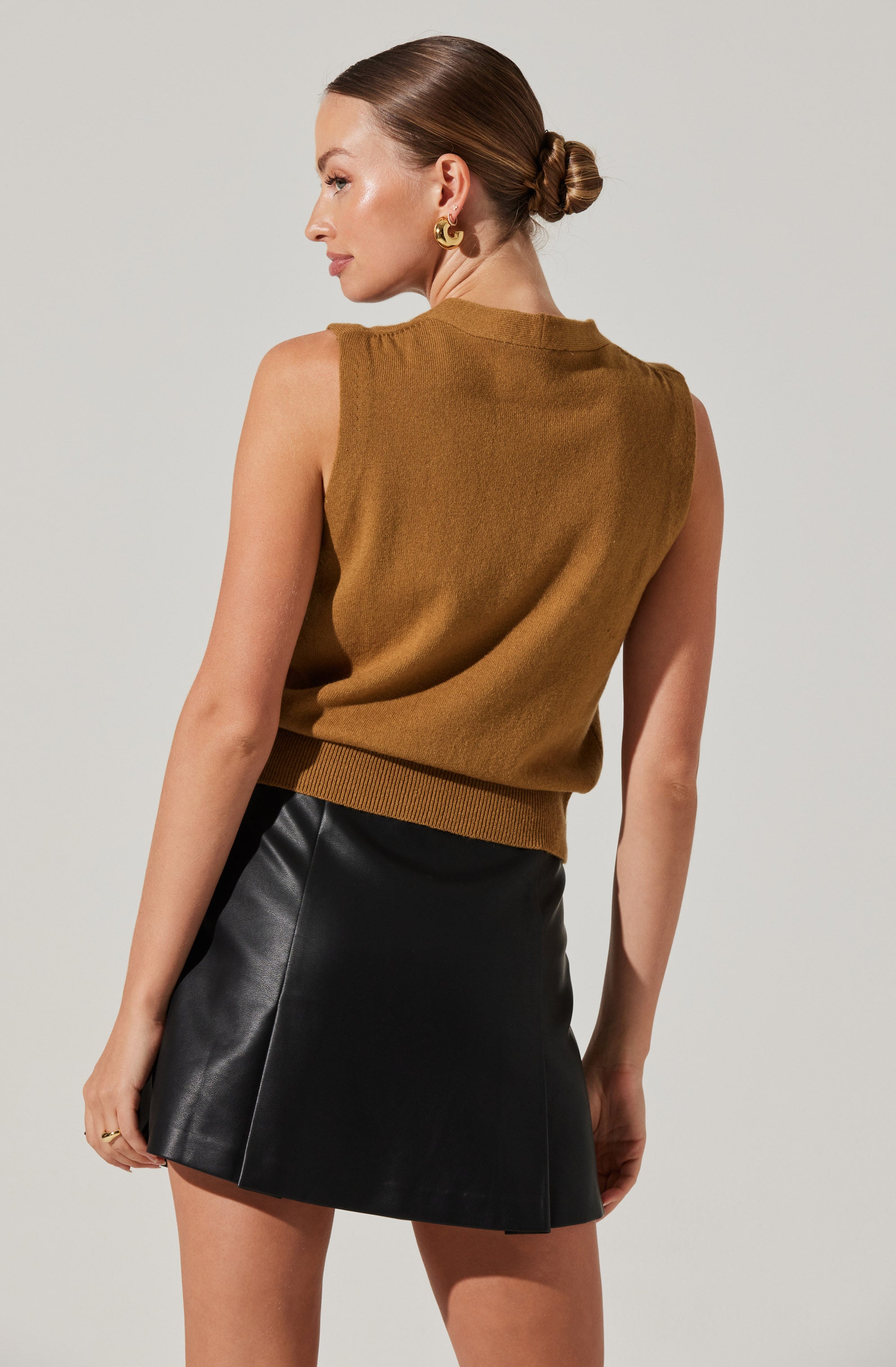 Eira Button Up Sweater Vest for Women - Cozy Knit Cardigan with Front Buttons - Perfect for Office Wear, Layering in Fall & Winter