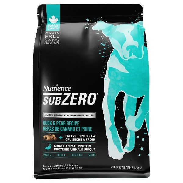Nutrience SubZero Duck & Pear Limited Ingredient Dry Dog Food - Grain-Free, High Protein for Sensitive Stomachs - Perfect for Adult Dogs with Allergies or Digestive Issues