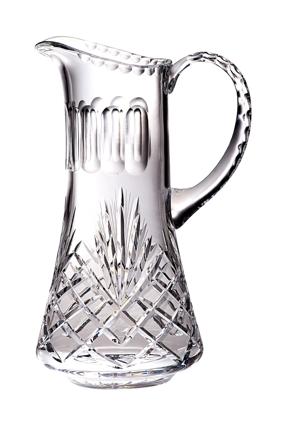 Majestic Gifts 54-Oz Elegant Cut Crystal Pitcher with Handle - Large Glass Water Pitcher for Iced Tea, Lemonade & Beverages - Perfect for Parties, Weddings & Home Decor