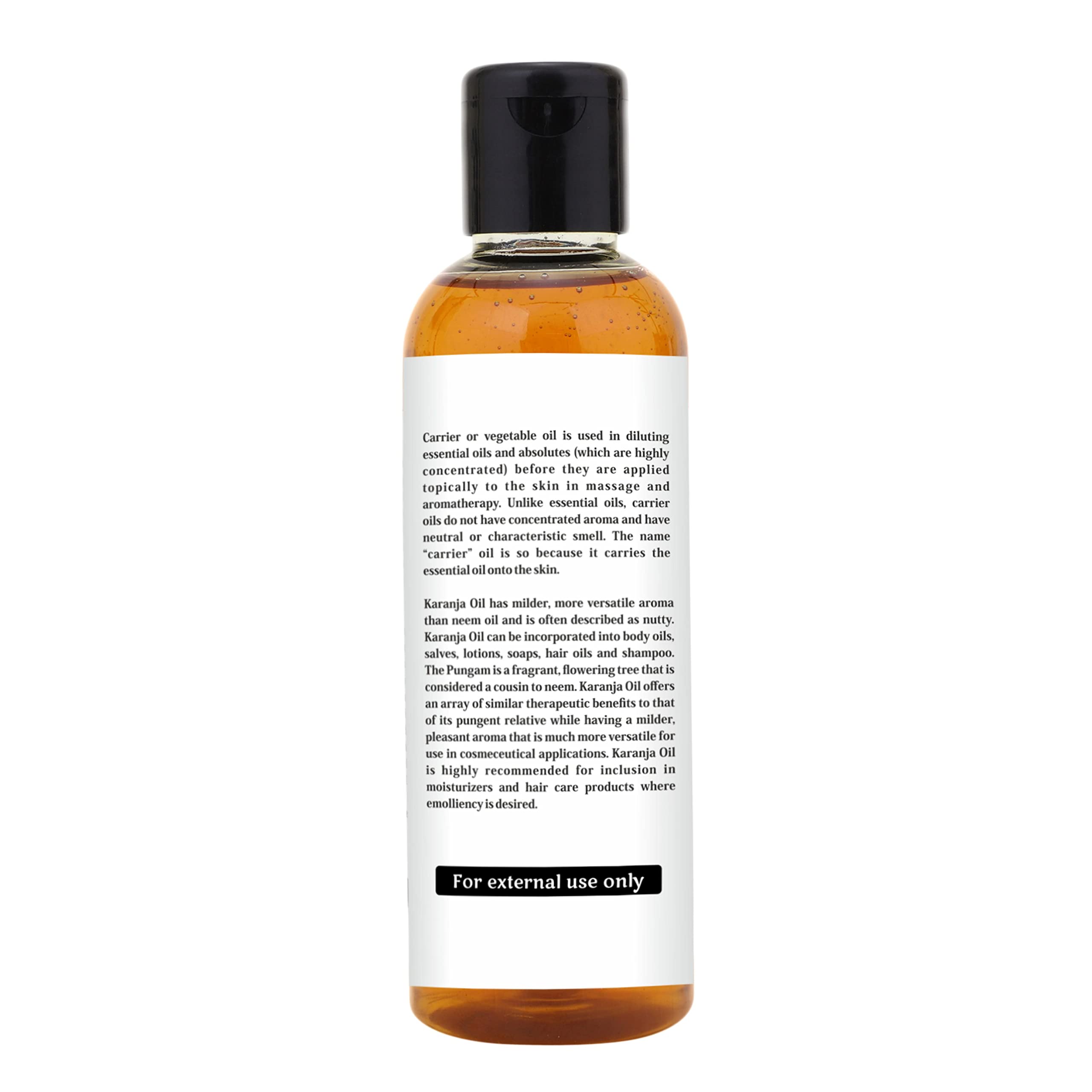 GREENEEM Zen Cold Pressed Karanja Oil 100ml | 100% Pure Organic Herbal Karanj Oil for Hair Growth, Skin Care & Body Massage | Natural Ayurvedic Treatment for Dry Scalp, Acne & Inflammation | Perfect for Aromatherapy, DIY Beauty Recipes & Holistic Wellness