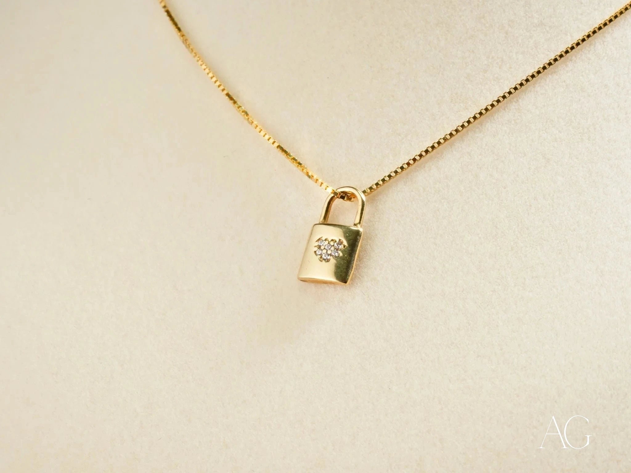 Petite Lock: Small Locker Pendant Necklace for Women - Trendy Minimalist Jewelry Gift for Her | Perfect for Everyday Wear, Date Nights & Special Occasions