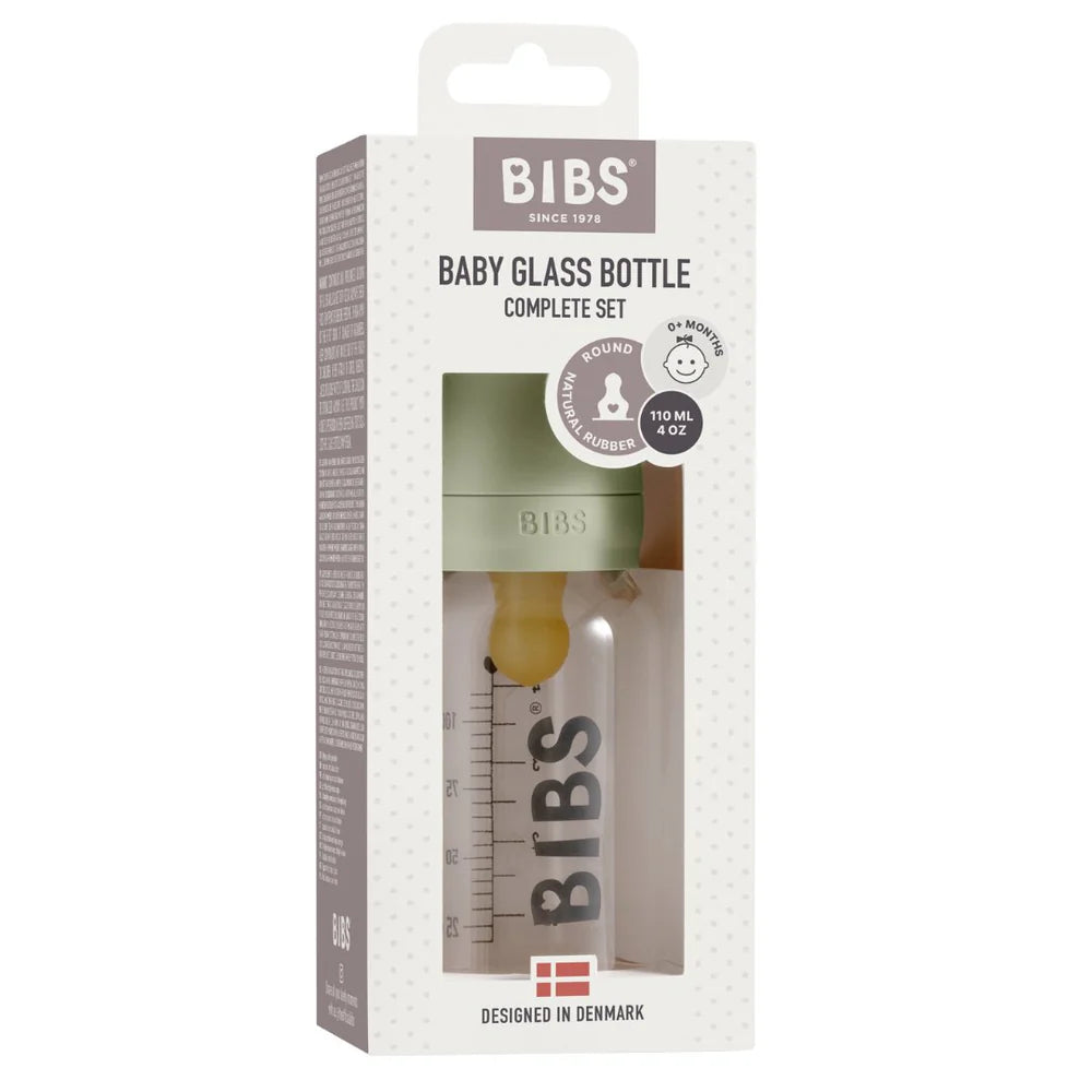 Premium Glass Baby Bottles Set - 110ml (4oz) BPA-Free, Anti-Colic, Easy Grip - Perfect for Newborns, Infants & Toddlers - Ideal for Feeding, Travel & Daycare Use