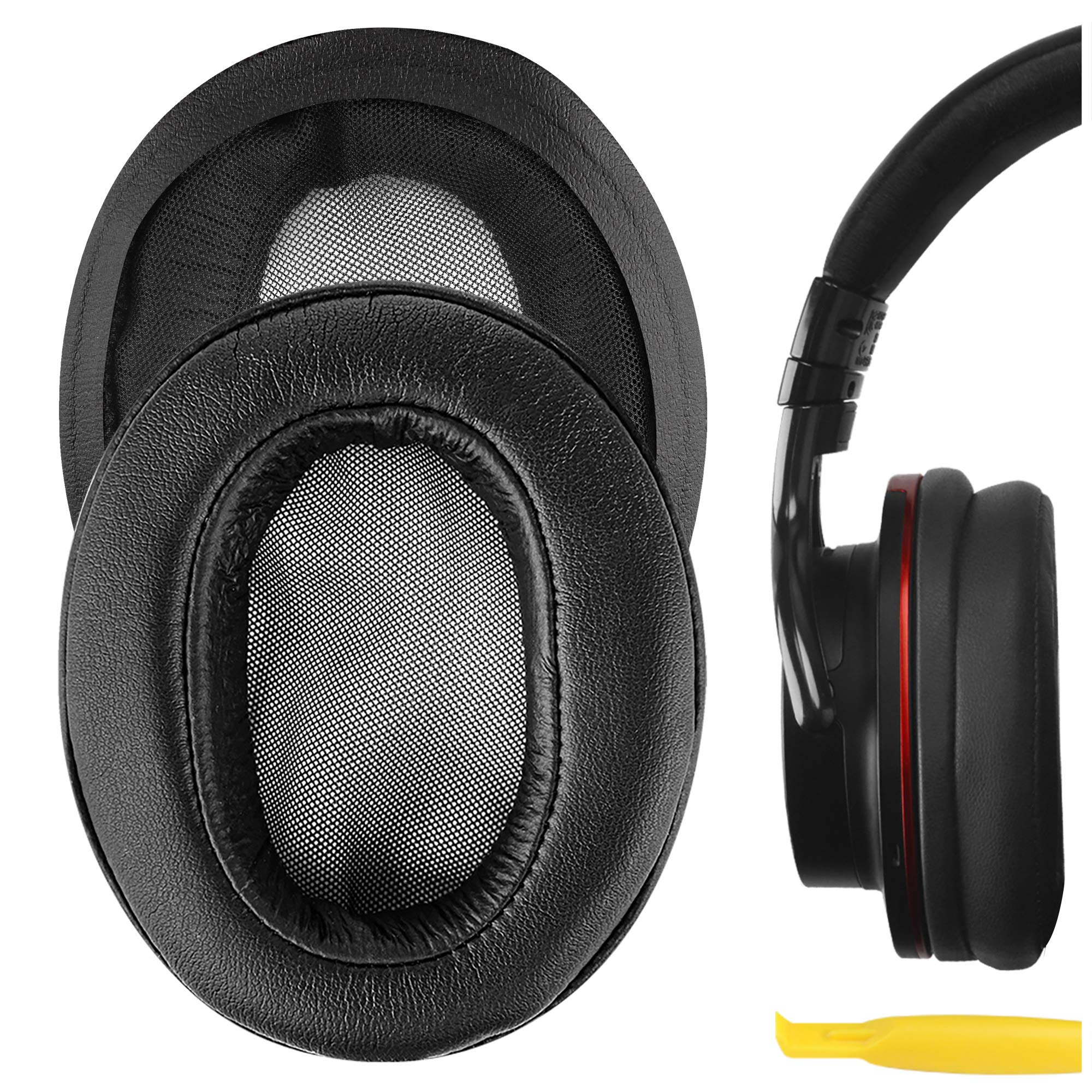 Geekria QuickFit Replacement Ear Pads for Sony MDR-1ABT MDR-1RBT MDR-1RNC Headphones - Premium Noise Isolation Memory Foam Ear Cushions & Earpads (Black) - Perfect for Gaming, Music & Travel Comfort