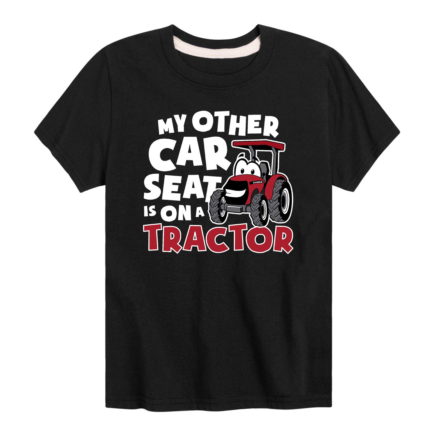 My Other Car Seat CASE IH Youth Short Sleeve T-Shirt - Comfortable Cotton Tee for Kids & Teens - Perfect for Farm Visits, Outdoor Activities & Casual Wear