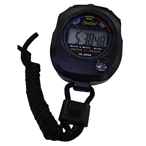 Waterproof Digital LCD Sports Stopwatch - Portable ABS Time Counter with Chronograph & Timer for Swimming, Running, Track & Field - Durable Professional Sports Watch
