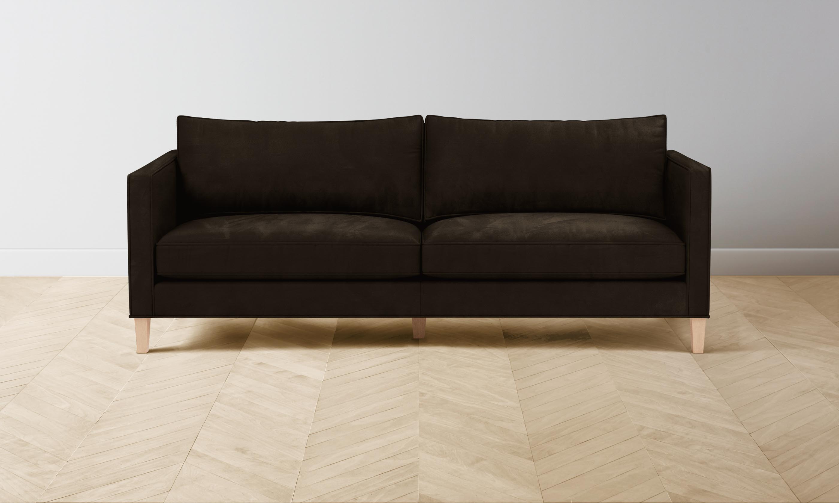 Premium Crosby Sectional Sofa in Espresso Nubuck Leather - Modern Living Room Furniture for Comfortable Lounging & Entertaining