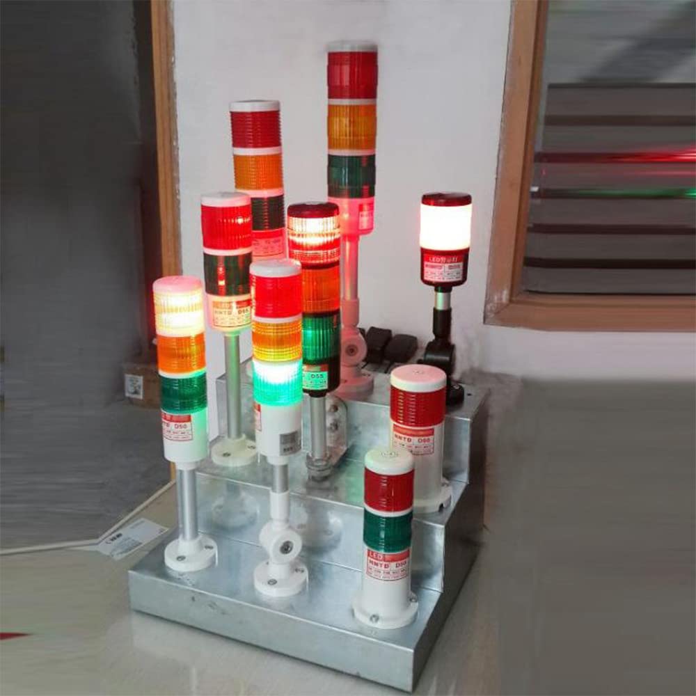 24V 3W LED Tower Warning Lights - Red/Green Industrial Signal Beacon for Residential Areas