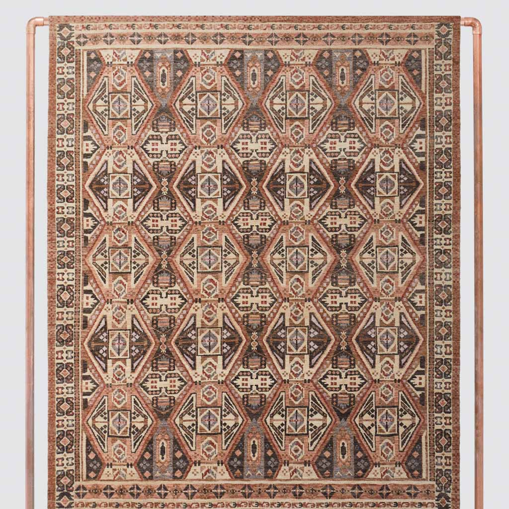 Handmade Danvi Hand Knotted Wool Area Rug - Non-Slip Traditional Persian Design for Living Room, Bedroom & Dining Room Decor