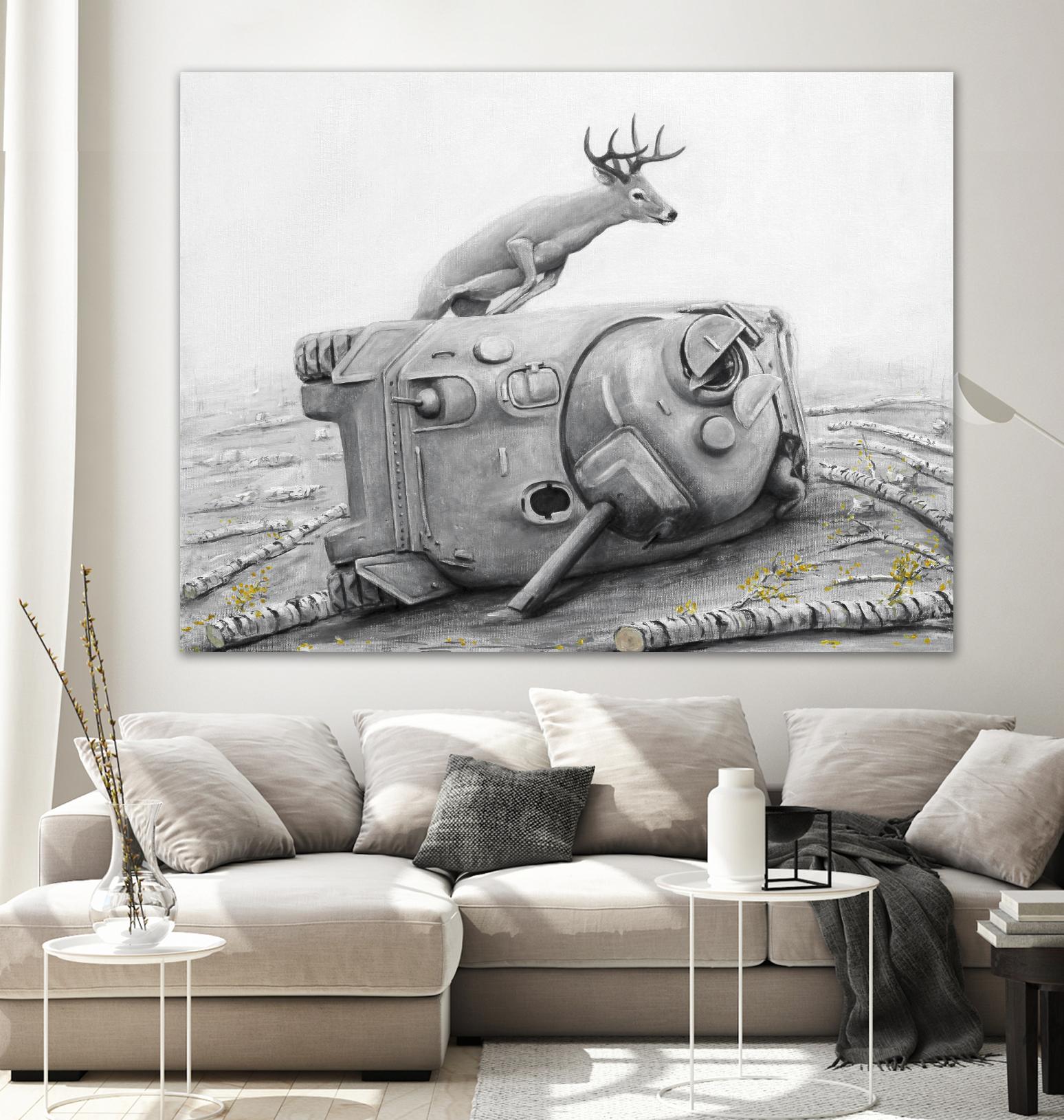 Artaud Deer Wall Art - Handmade Wooden Deer Head Decor for Home & Office - Rustic Cabin, Farmhouse, and Modern Interior Design - Perfect for Living Room, Bedroom, or Study Decor