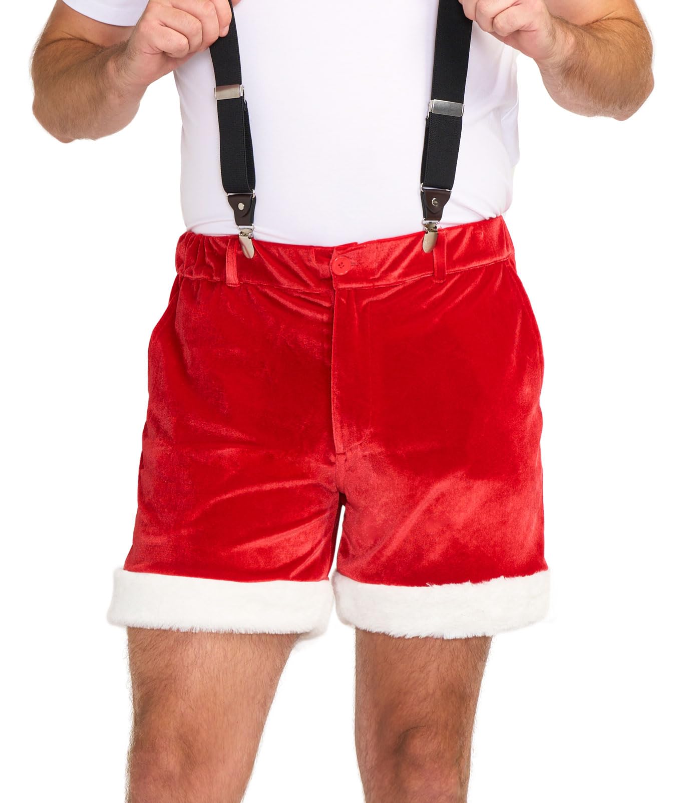 Tipsy Elves Men's Christmas Holiday Shorts - Festive Plaid Swim Trunks for Pool Party, Beach Vacation & Holiday Gatherings