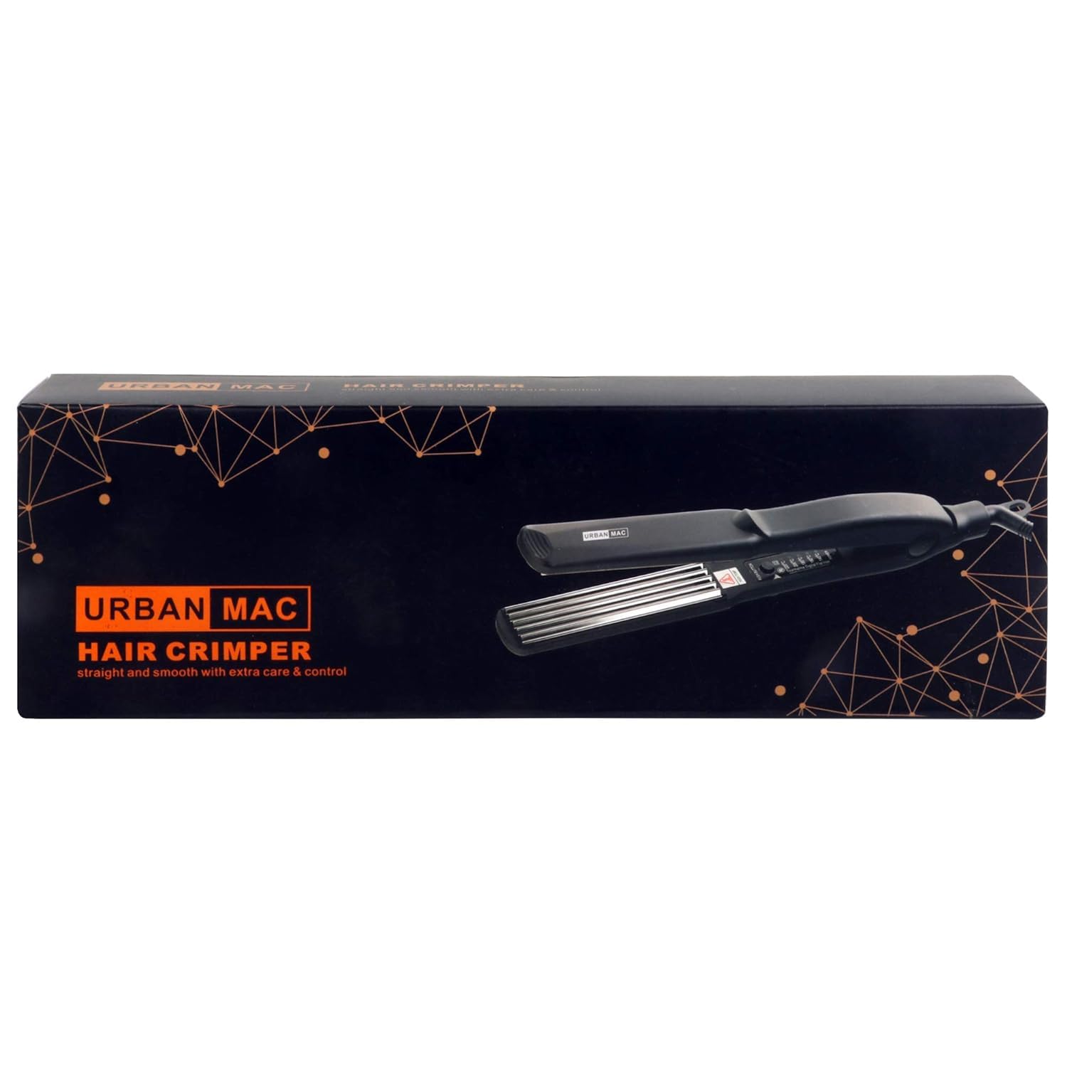 LANELLIE Professional Micro Crimper Hair Straightener & Styler - Black | Perfect for Beach Waves, Textured Hairstyles & Everyday Styling
