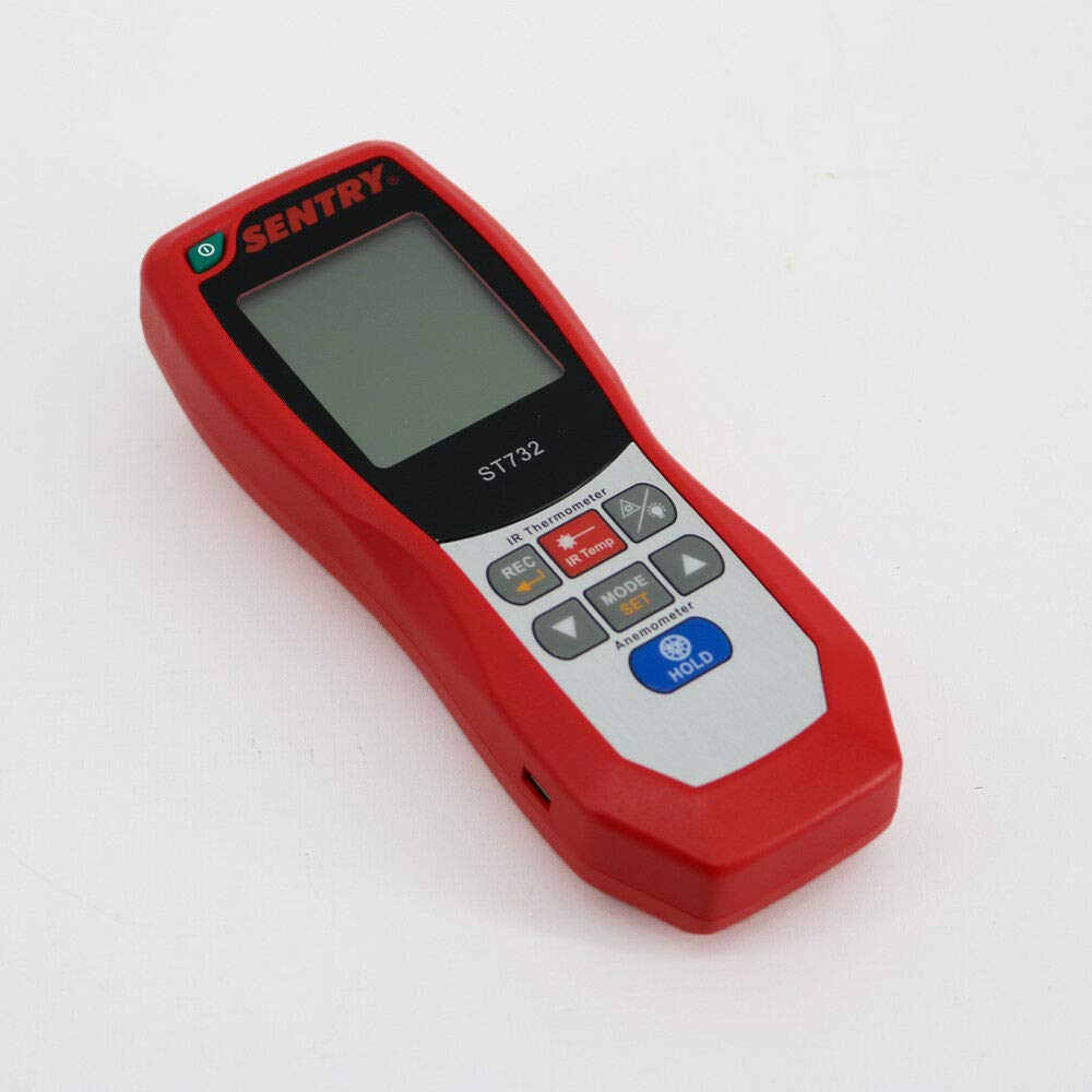 ST732 Handheld Hot Wire Anemometer with IR Thermometer - USB Digital Wind Speed Meter & Temperature Gauge for HVAC, Industrial, and Home Use