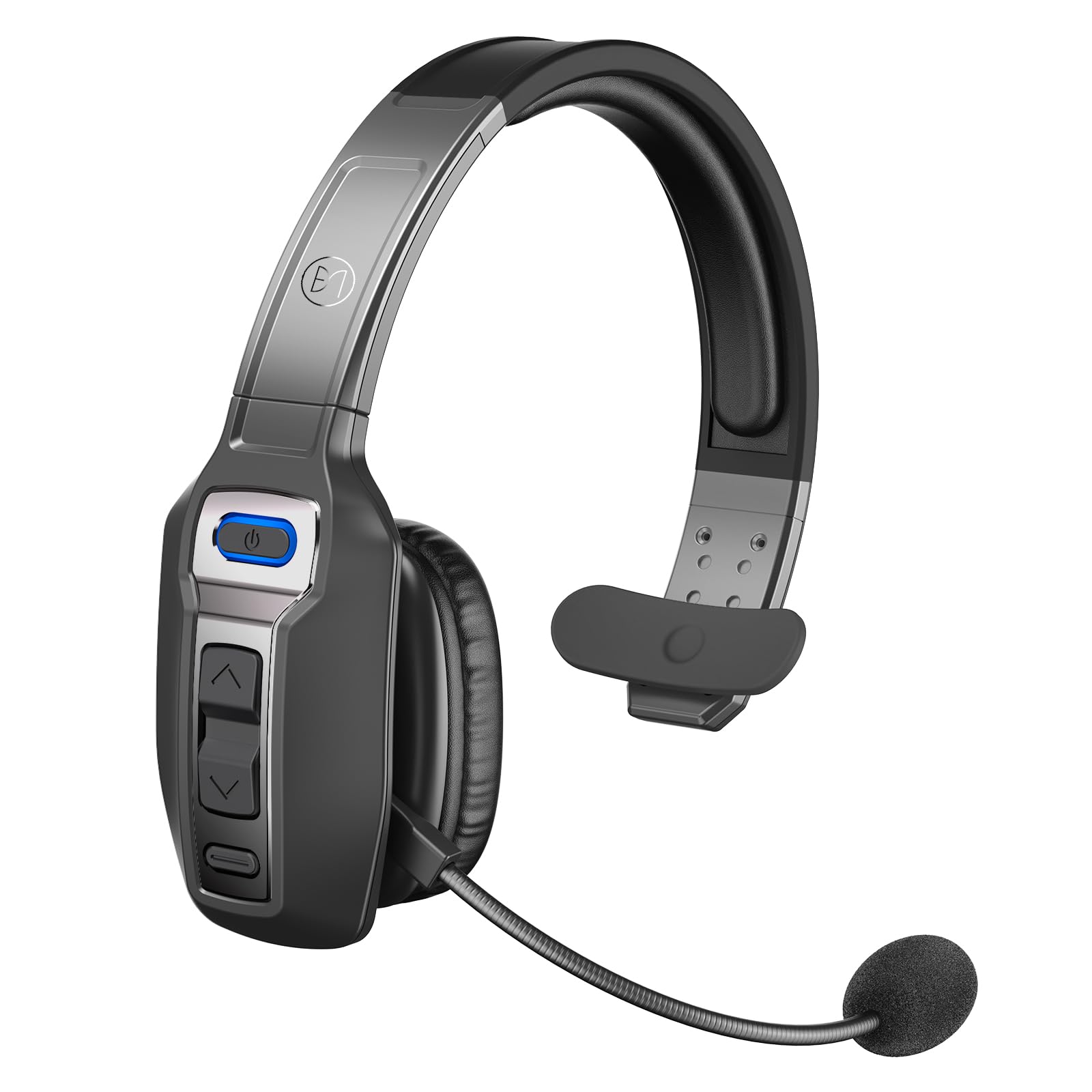 Bluetooth Headset for Truckers - AI Noise Cancelling Mic, Mute Button, 65H Battery Life, Bluetooth 5.2 - Hands-Free Truck Driver Headset for Calls & Multitasking | Ideal for Long Hauls & Professional Driving