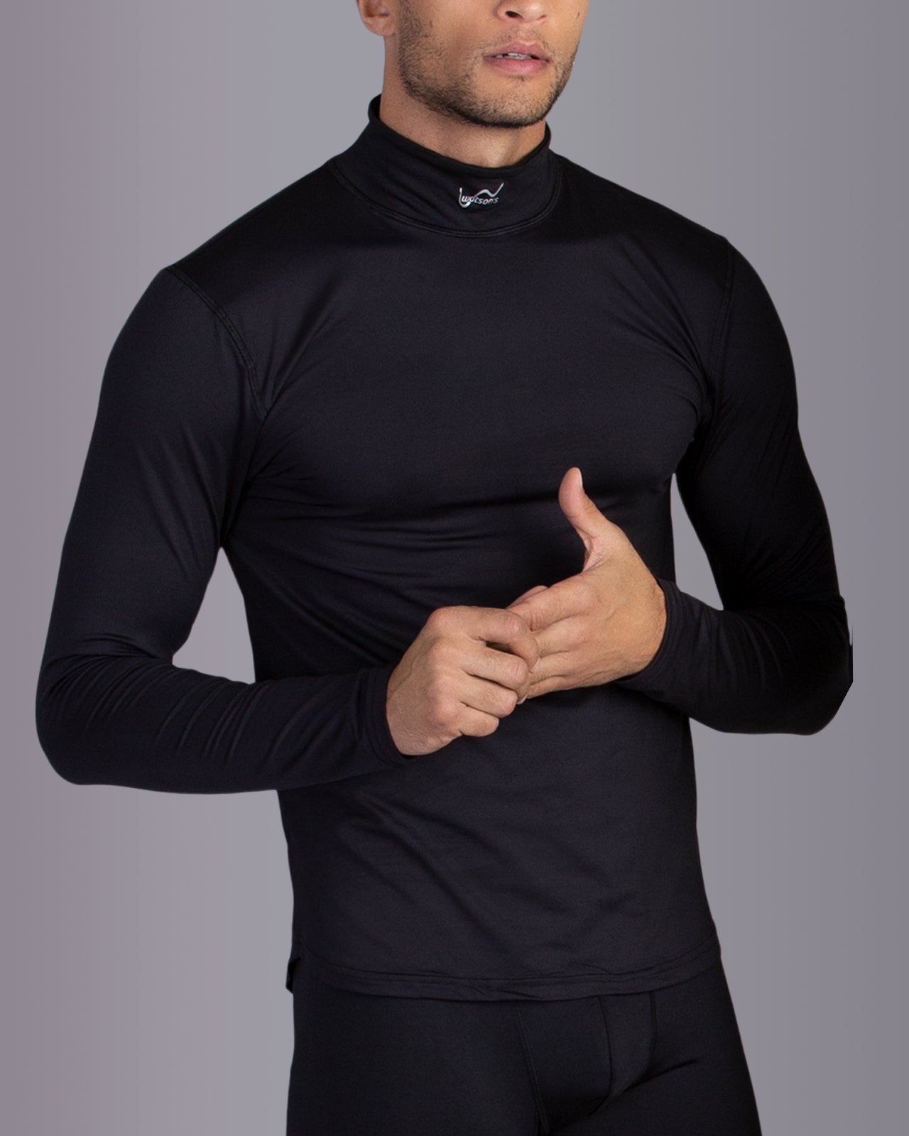 Men's High-Performance Thermal Mock Neck Shirt - Warm & Breathable Base Layer for Winter, Running, Hiking & Outdoor Activities