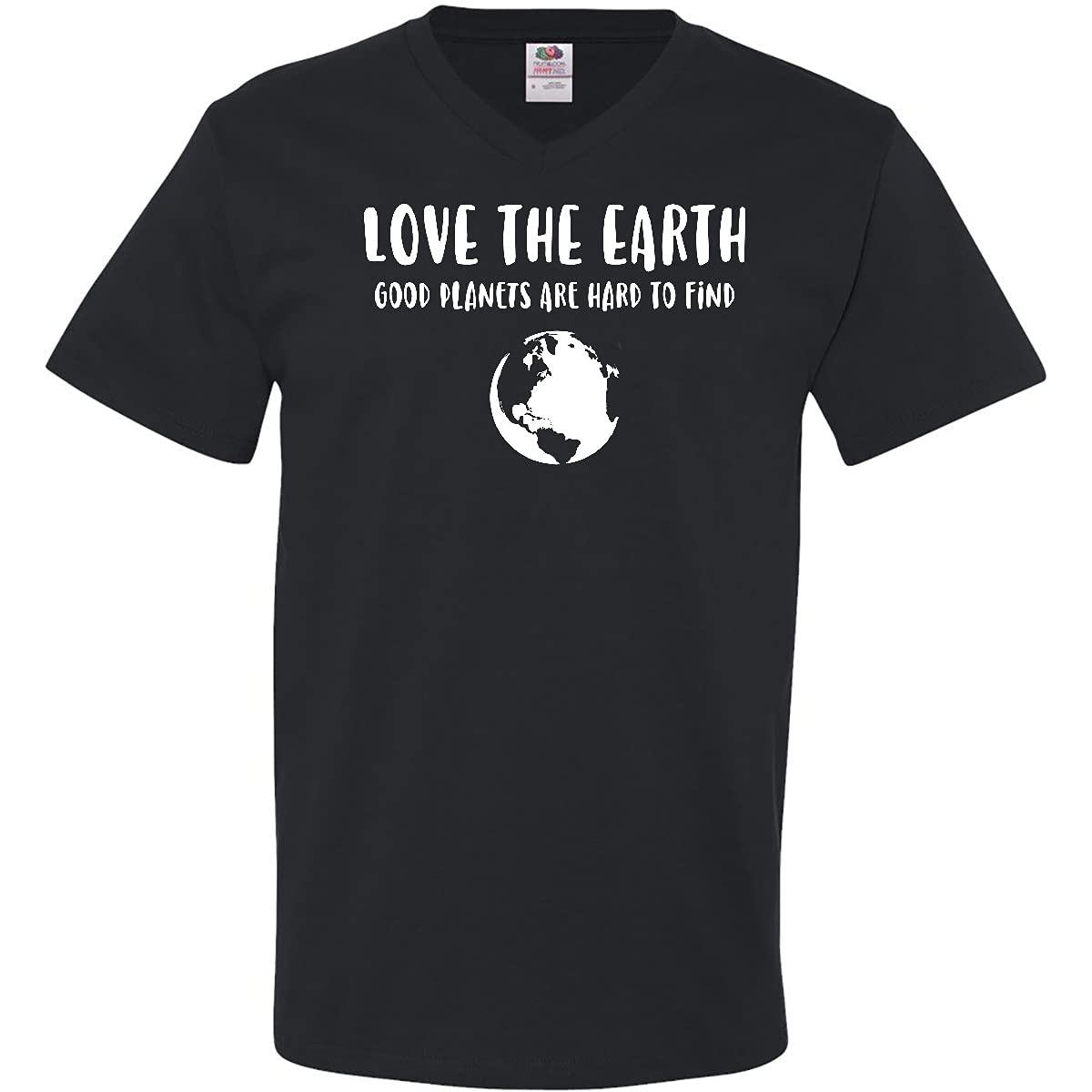 Inktastic Good Planets Eco-Friendly Men's V-Neck T-Shirt - Soft Cotton Tee for Casual Wear, Outdoor Activities & Everyday Comfort
