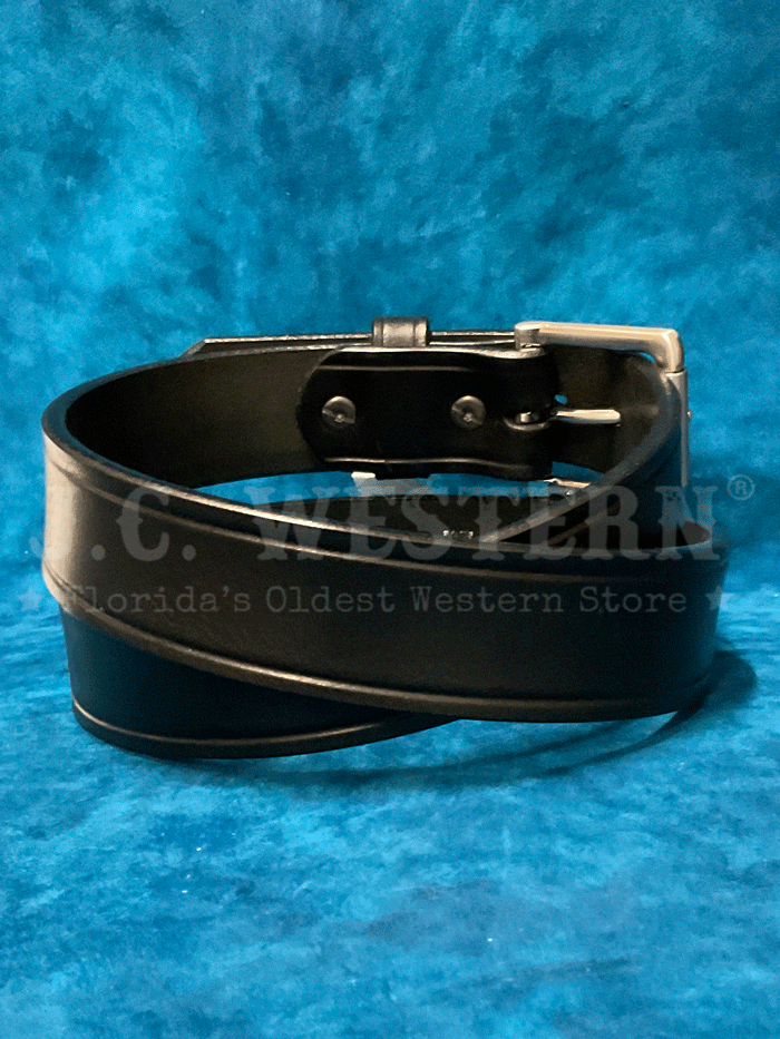 Gingerich 8016 18 Men's Lagrange Creased Casual Belt Black - Stylish Leather Belt for Business Casual & Everyday Wear
