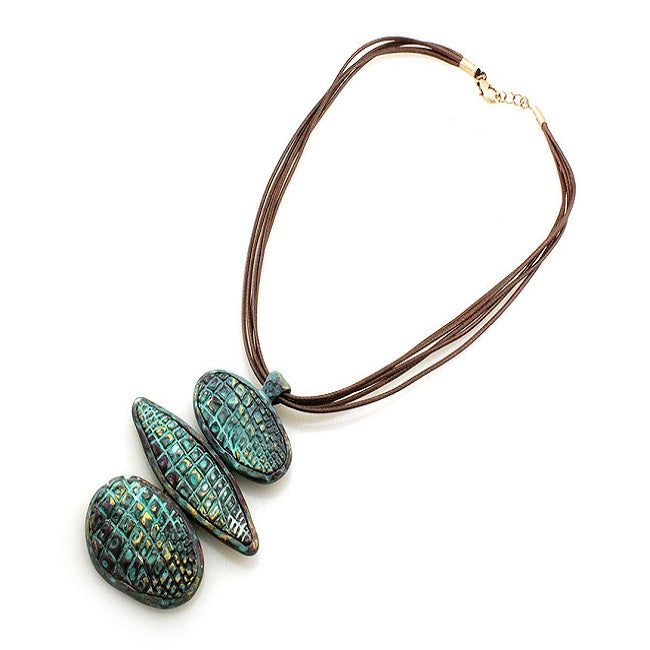 Geometric Alligator Texture Necklace Set for Women - Trendy Statement Jewelry for Parties, Weddings & Everyday Wear