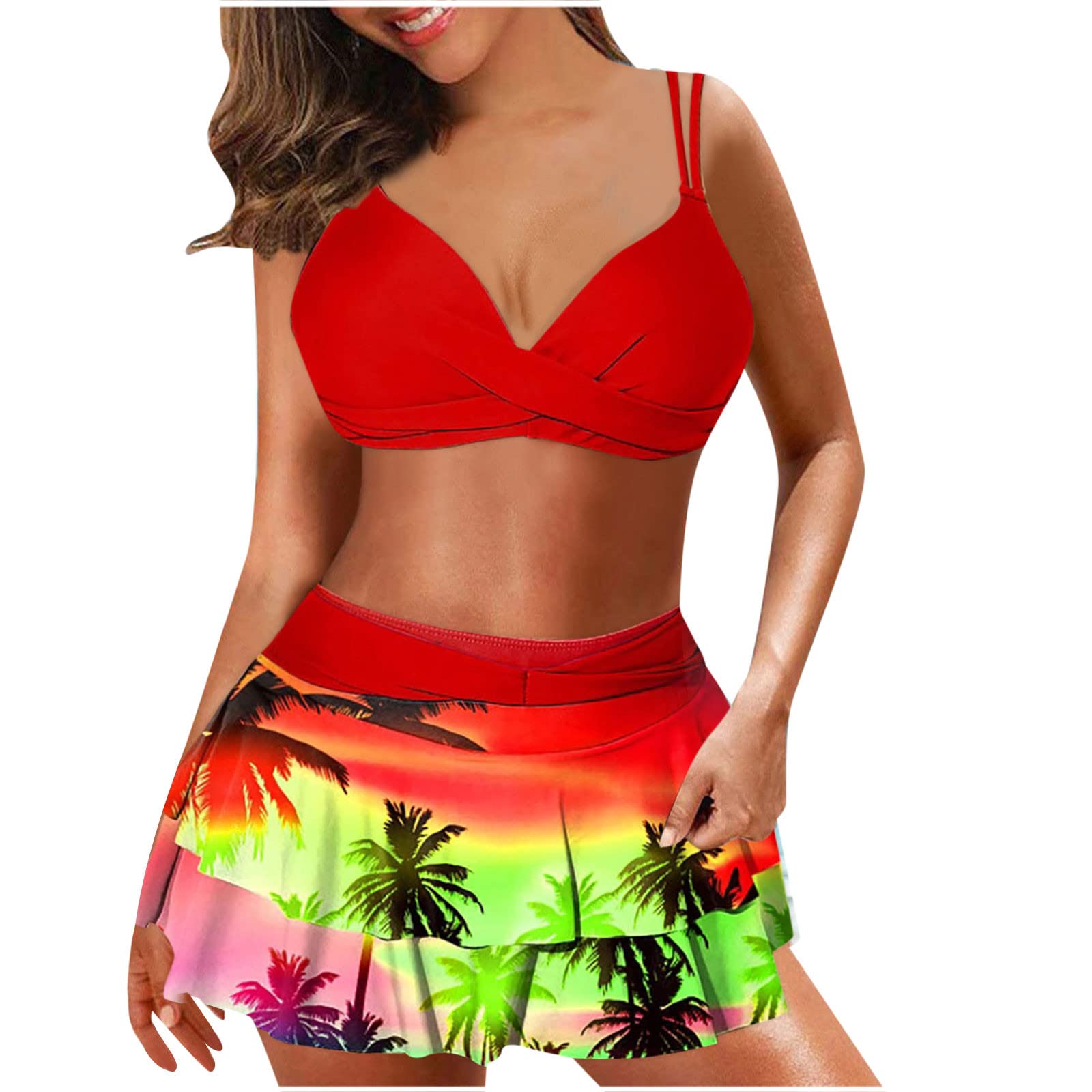 DII Women's Strappy Bikini Set - Bohemian Swimwear for Beach & Pool