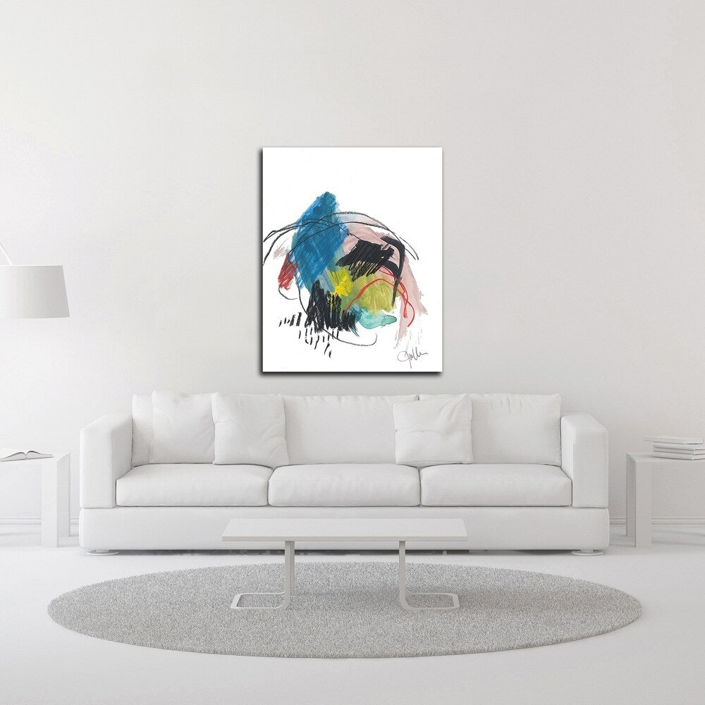 Abstract Landscape No. 36 by Jan Weiss - Premium Canvas Wall Art Print - Ready to Hang - Modern Home & Office Decor for Living Room, Bedroom, or Workspace