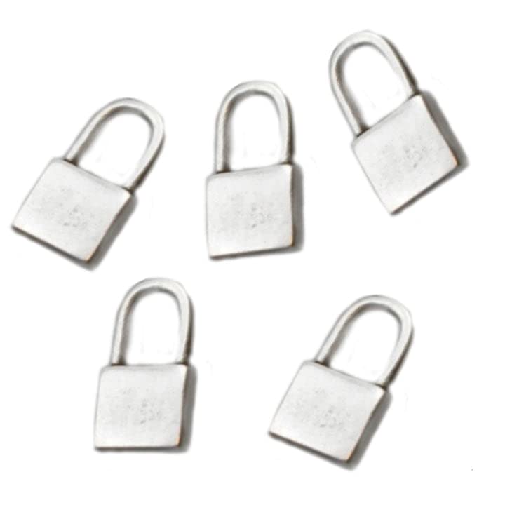 10Pcs DIY Charm Padlocks for Bracelet Necklace Making - Jewelry Craft Supplies for DIY Gifts, Friendship Bracelets & Personalized Accessories