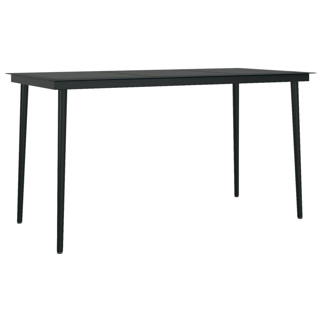 vidaXL 5-Piece Patio Dining Set - Outdoor Garden, Lawn, Yard, Balcony Furniture with Table & Chairs in Gray & Black | Perfect for Backyard BBQs, Poolside Relaxation & Al Fresco Dining