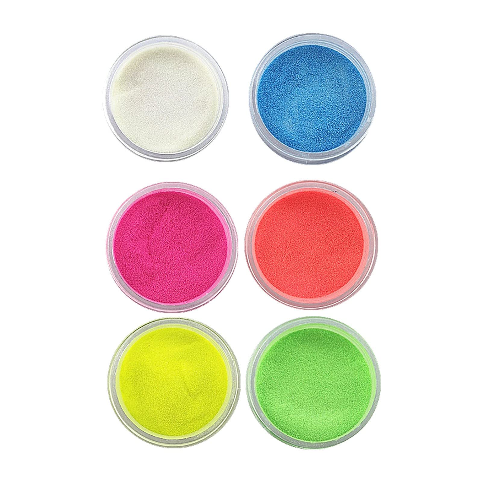Organic Nail Pigment Powder - Glow Fluorescent Glitter Pearl High Gloss Nail Art Powder for DIY Manicure, Body Art & Crafts | Stop Nail Biting Solution | Perfect for Salon, Home Use & Party Nail Designs (Size A)
