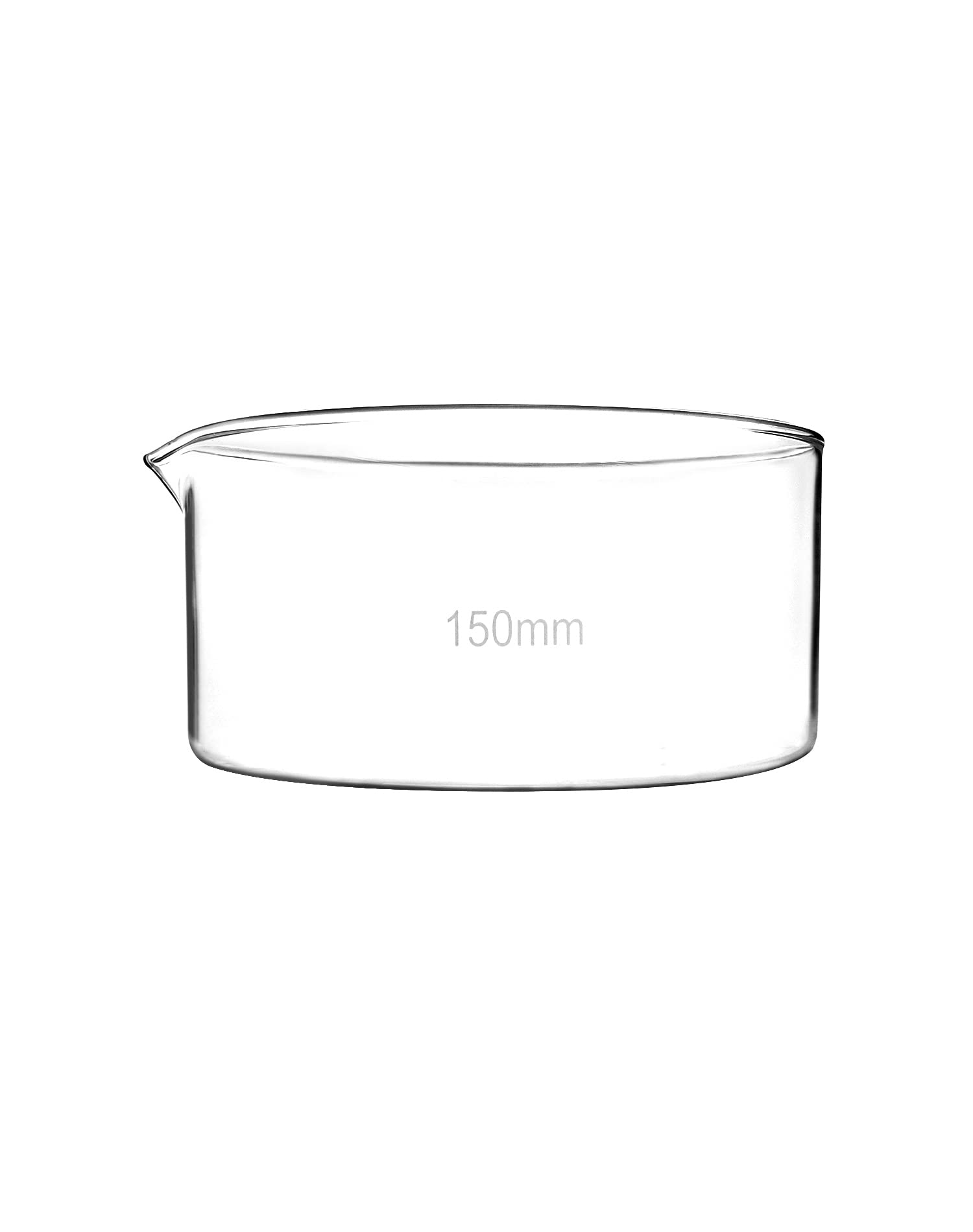 QWORK 1000ml Crystallizing Dishes, 2 Pack Heavy Duty Borosilicate 3.3 Glass Lab Dishes with Flat Bottom & Spout - Ideal for Chemistry Experiments, Science Classrooms, Kitchen Use & DIY Crafts