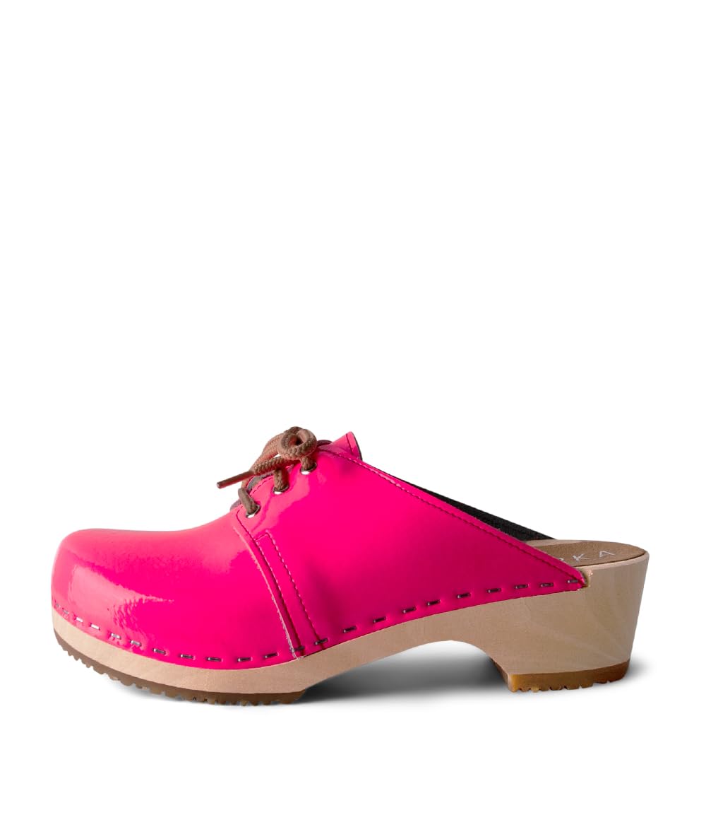 VERKA Women's Wooden Clogs from Sweden - ROSETT Comfortable Garden Clogs for Women, Swedish Wooden Shoes with Arch Support - Perfect for Gardening, Beach, and Casual Wear