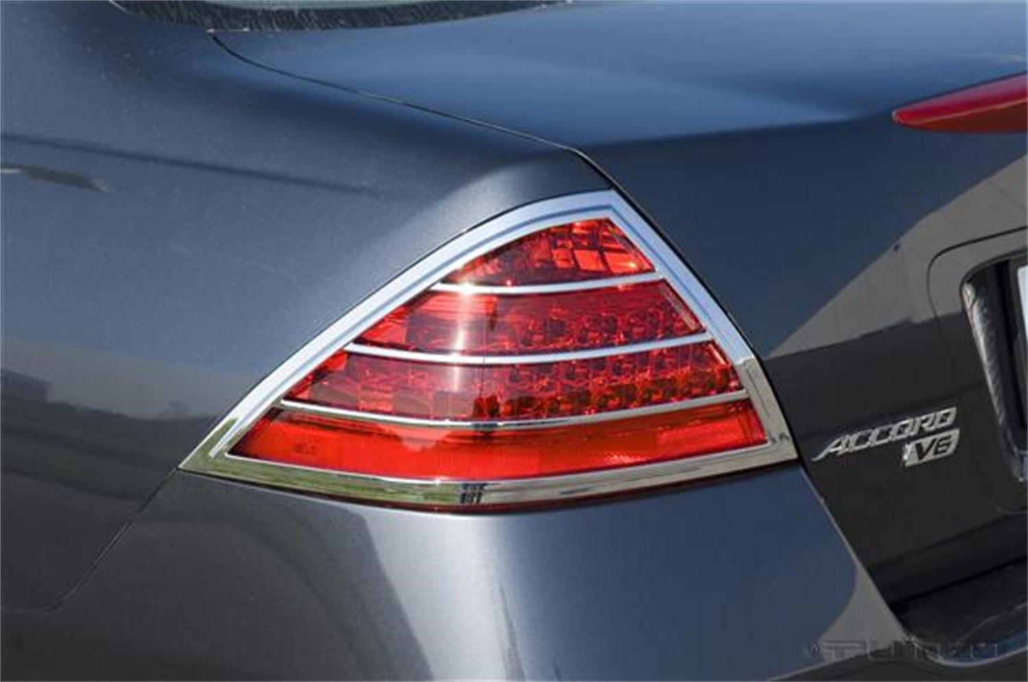 Putco 403814 Chrome Trim Tail Light Cover - Universal Fit for Trucks & SUVs - Enhances Vehicle Style & Protection - Perfect for Off-Roading, Car Shows & Night Driving