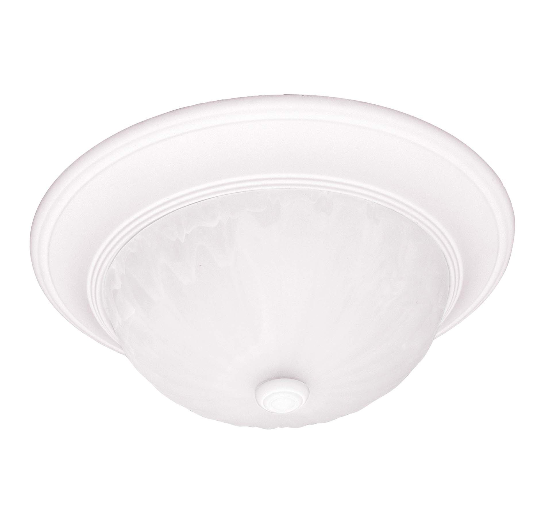 Savoy House 13264-80 2-Light White Flush Mount Ceiling Light Fixture - Perfect for Bedroom, Hallway & Entryway Lighting