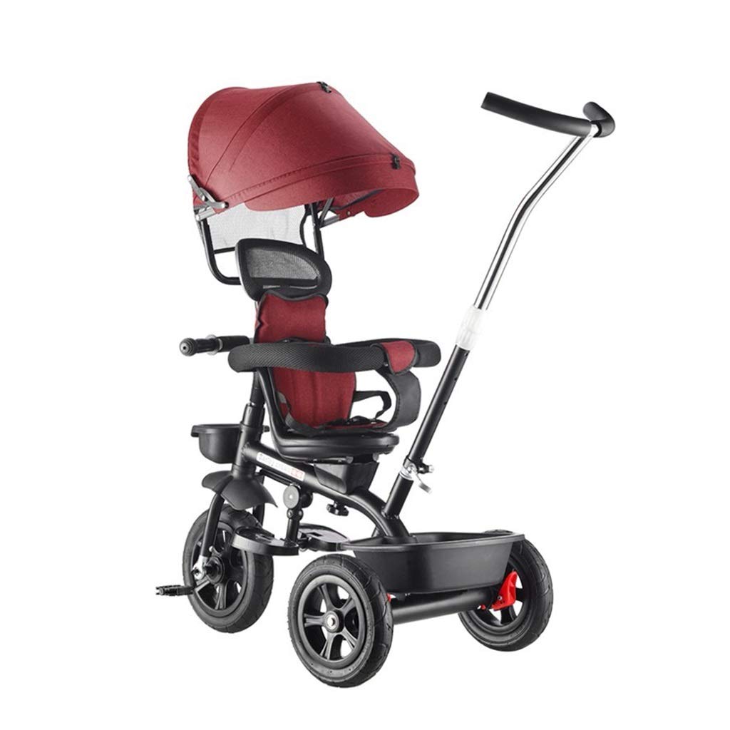 **Best Baby Stroller with Rotating Seat & Safety Brake System - Multifunctional Convertible Bicycle Stroller for Toddlers - Perfect Gift for Birthdays & Outdoor Walks (Red)**    *(Ideal for Park Visits, Shopping Trips & Family Outings - Secure & Comfortable Ride for Your Little One)*